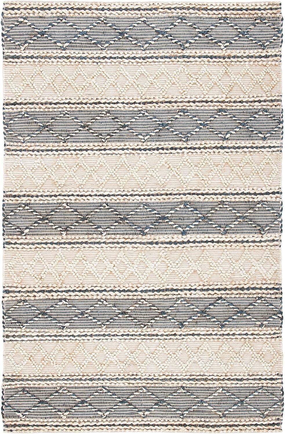 image:imageSAFAVIEH Area Rug 8x10 Natural Fiber Collection Large Natural amp Grey Handmade Flat Weave Jute amp Wool Moroccan Boho Tribal Rustic Design Ideal for Living Room Bedroom Dining Space NF375ANaturalGrey