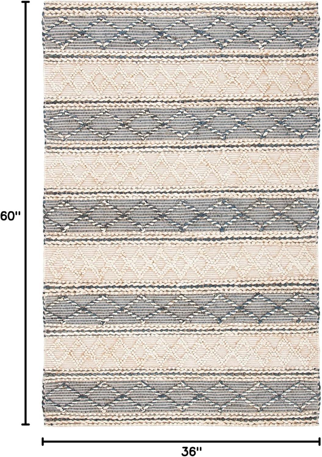 image:imageSAFAVIEH Area Rug 8x10 Natural Fiber Collection Large Natural amp Grey Handmade Flat Weave Jute amp Wool Moroccan Boho Tribal Rustic Design Ideal for Living Room Bedroom Dining Space NF375ANaturalGrey