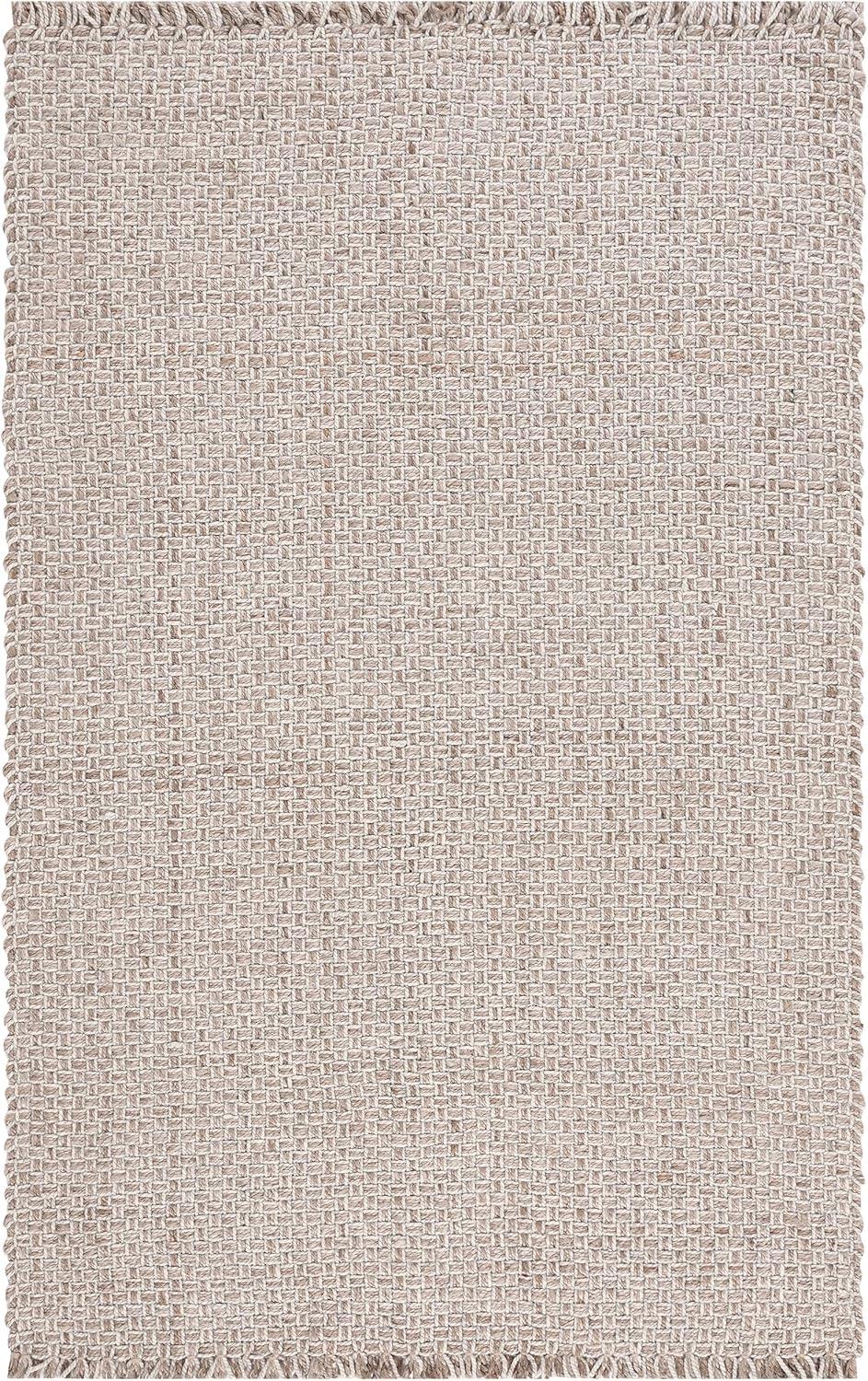 image:imageSAFAVIEH Area Rug 8x10 Natural Fiber Collection Large Natural amp Grey Handmade Wool amp Jute Farmhouse Style Ideal for Living Room Bedroom Dining Space NF819ANaturalGrey