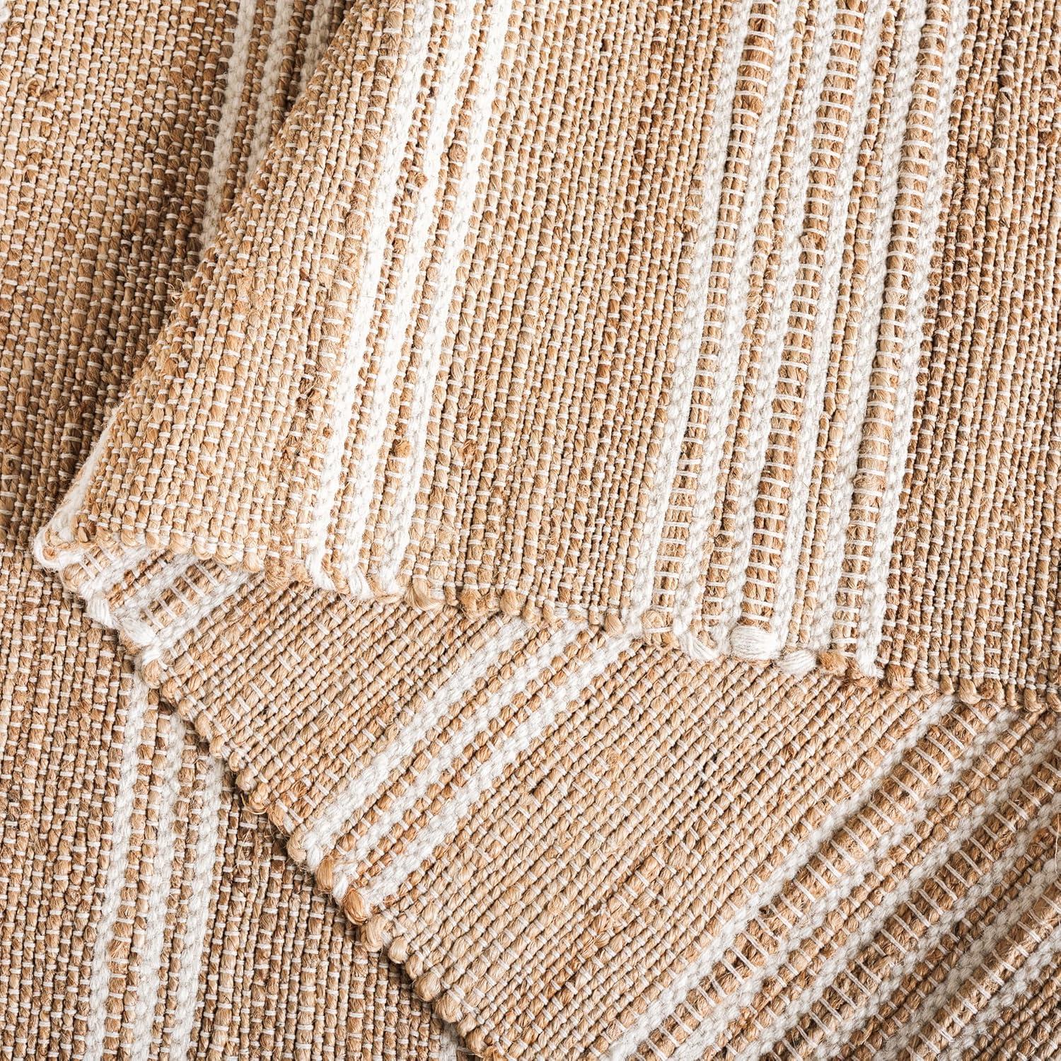 image:imageSAFAVIEH Area Rug 8x10 Natural Fiber Collection Large Natural amp Ivory Handmade Jute Ideal for Living Room Bedroom Dining Space NF608ANaturalIvory