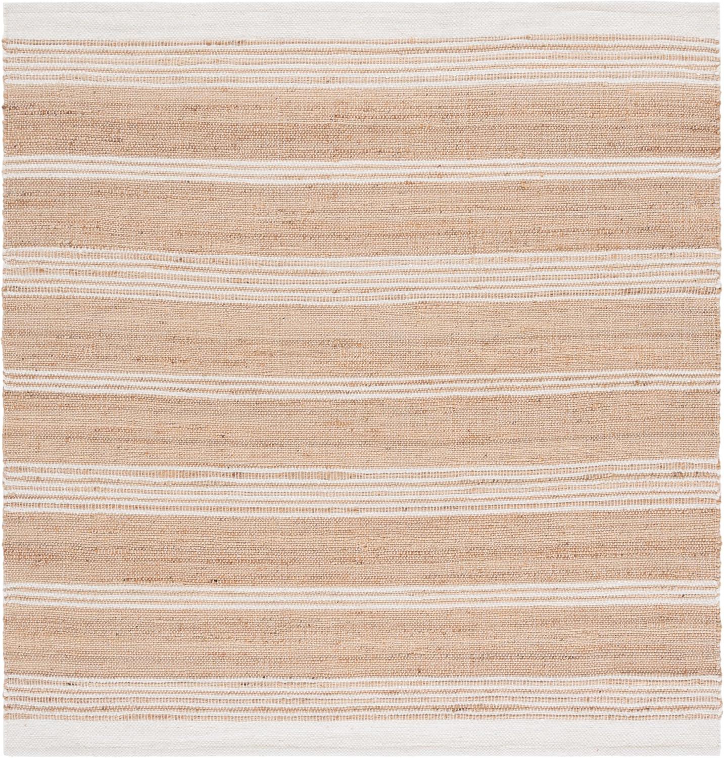 image:imageSAFAVIEH Area Rug 8x10 Natural Fiber Collection Large Natural amp Ivory Handmade Jute Ideal for Living Room Bedroom Dining Space NF608ANaturalIvory