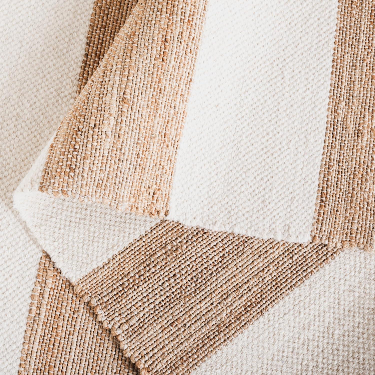 image:imageSAFAVIEH Area Rug 8x10 Natural Fiber Collection Large Natural amp Ivory Handmade Jute Ideal for Living Room Bedroom Dining Space NF609ANaturalIvory
