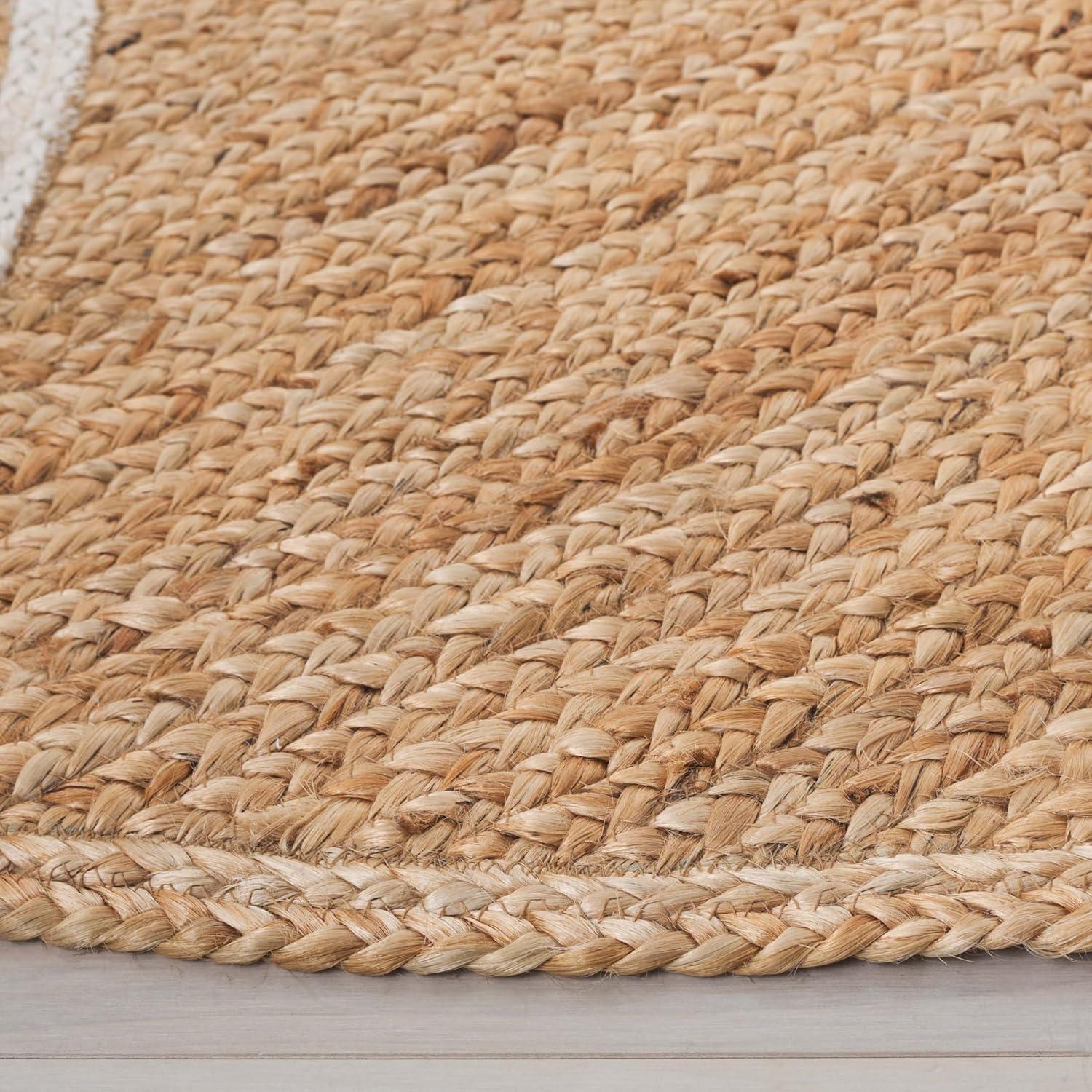 image:imageSAFAVIEH Area Rug 8x10 Natural Fiber Collection Large Natural amp Ivory Handmade Jute Rustic Farmhouse Style Ideal for Living Room Bedroom Dining Space NF895ANaturalIvory
