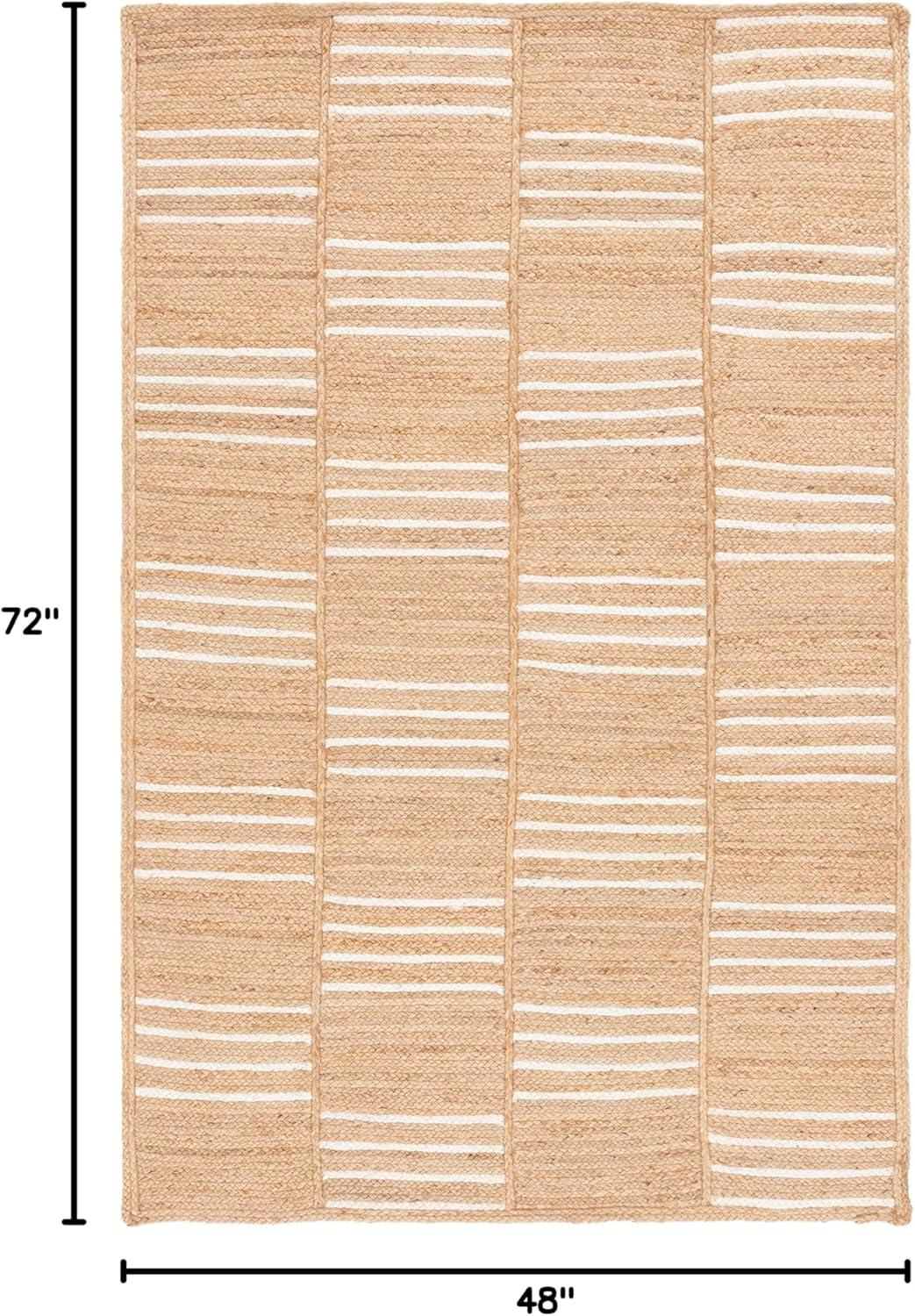 image:imageSAFAVIEH Area Rug 8x10 Natural Fiber Collection Large Natural amp Ivory Handmade Jute Rustic Farmhouse Style Ideal for Living Room Bedroom Dining Space NF891ANaturalIvory