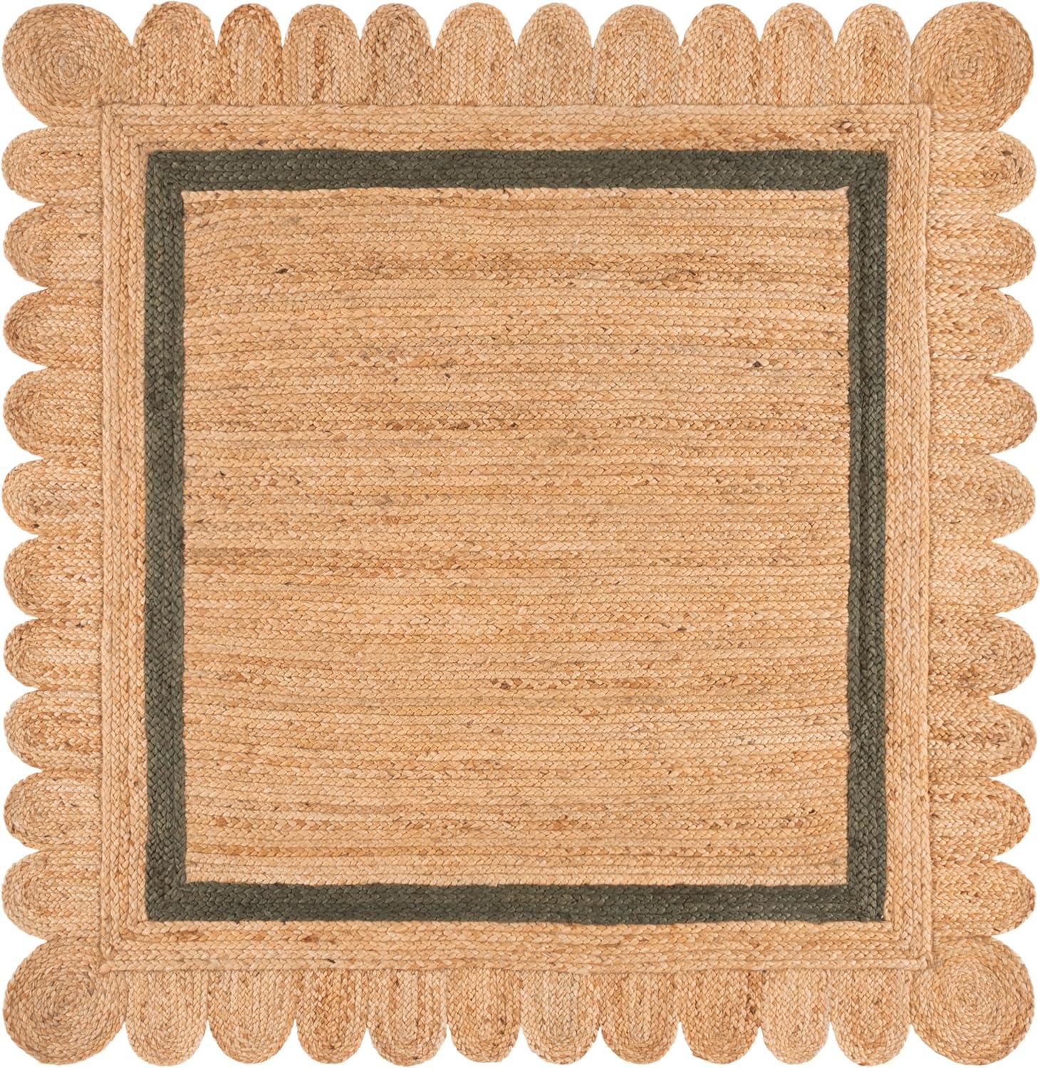 image:imageSAFAVIEH Area Rug 8x10 Natural Fiber Collection Large Natural amp Ivory Handmade Jute Rustic Farmhouse Style Ideal for Living Room Bedroom Dining Space NF896ANaturalOlive