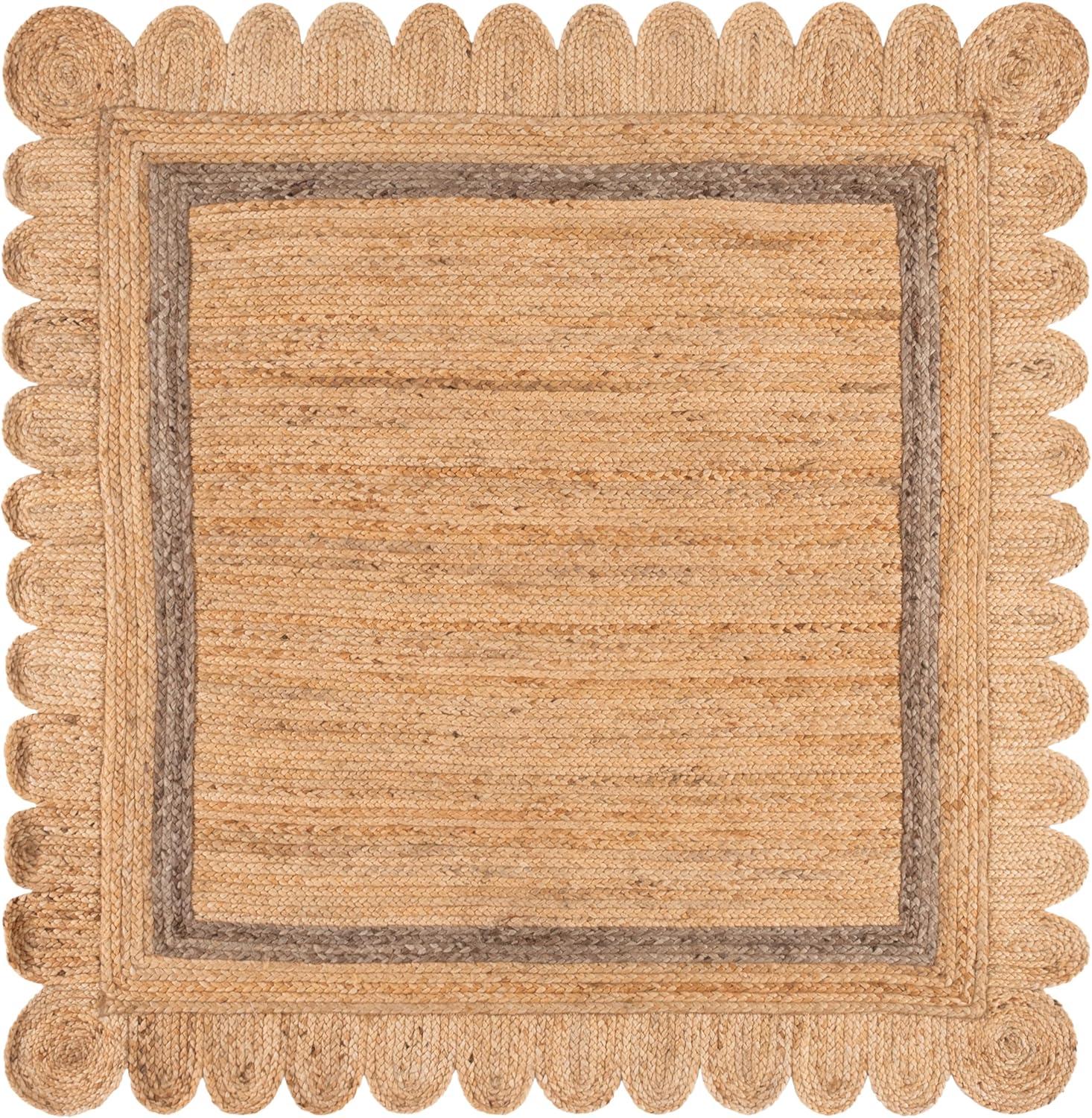 image:imageSAFAVIEH Area Rug 8x10 Natural Fiber Collection Large Natural amp Ivory Handmade Jute Rustic Farmhouse Style Ideal for Living Room Bedroom Dining Space NF896ANaturalGrey