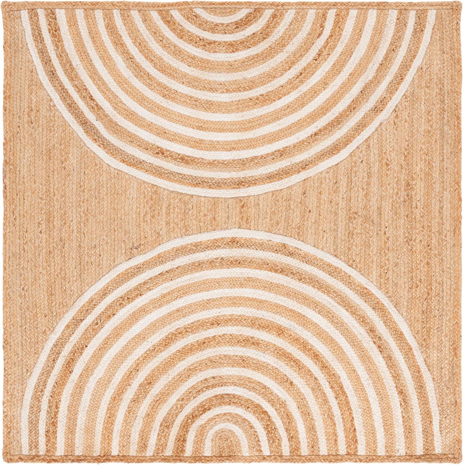 image:imageSAFAVIEH Area Rug 8x10 Natural Fiber Collection Large Natural amp Ivory Handmade Jute Rustic Farmhouse Style Ideal for Living Room Bedroom Dining Space NF895ANaturalIvory