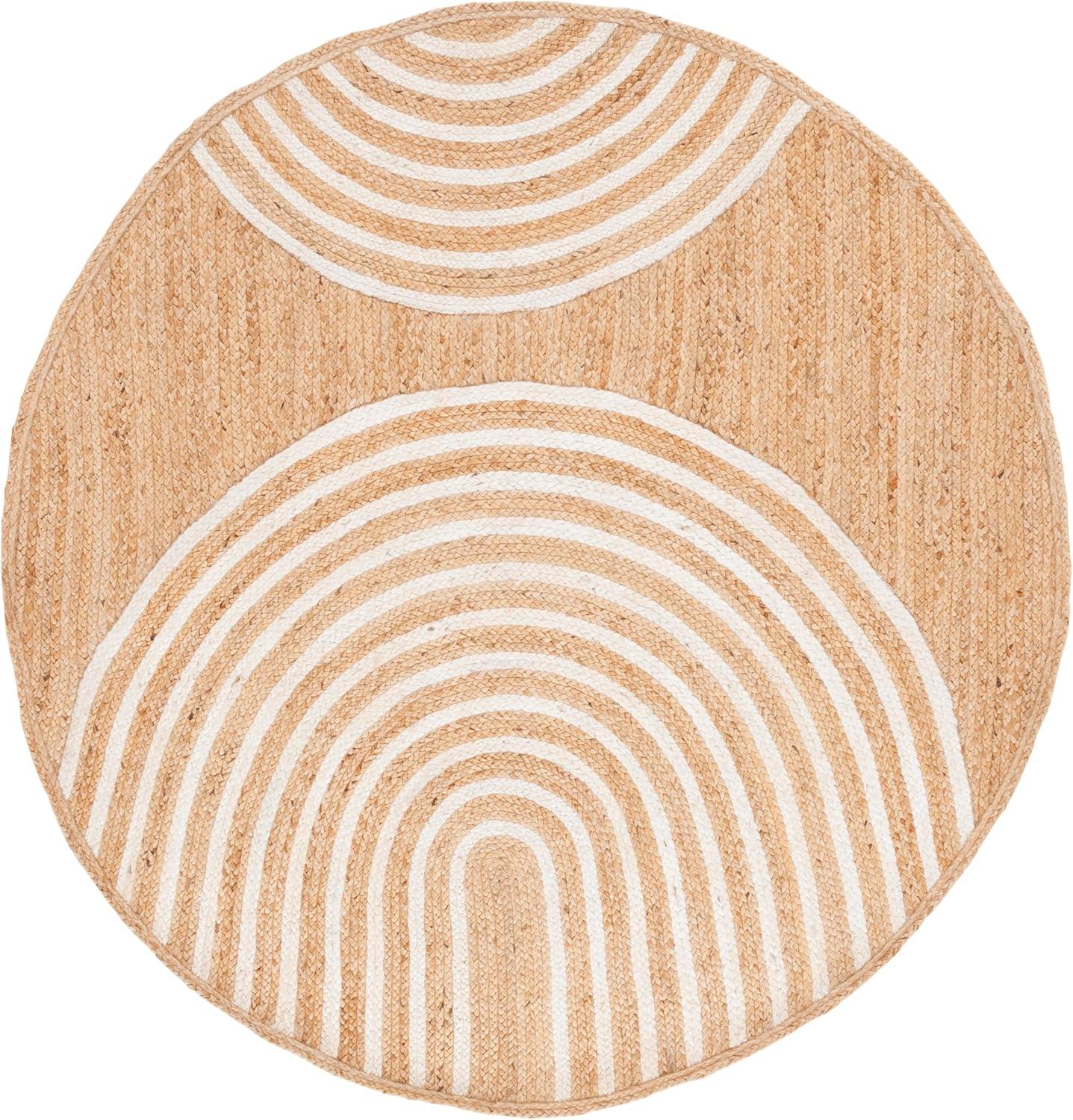 image:imageSAFAVIEH Area Rug 8x10 Natural Fiber Collection Large Natural amp Ivory Handmade Jute Rustic Farmhouse Style Ideal for Living Room Bedroom Dining Space NF895ANaturalIvory