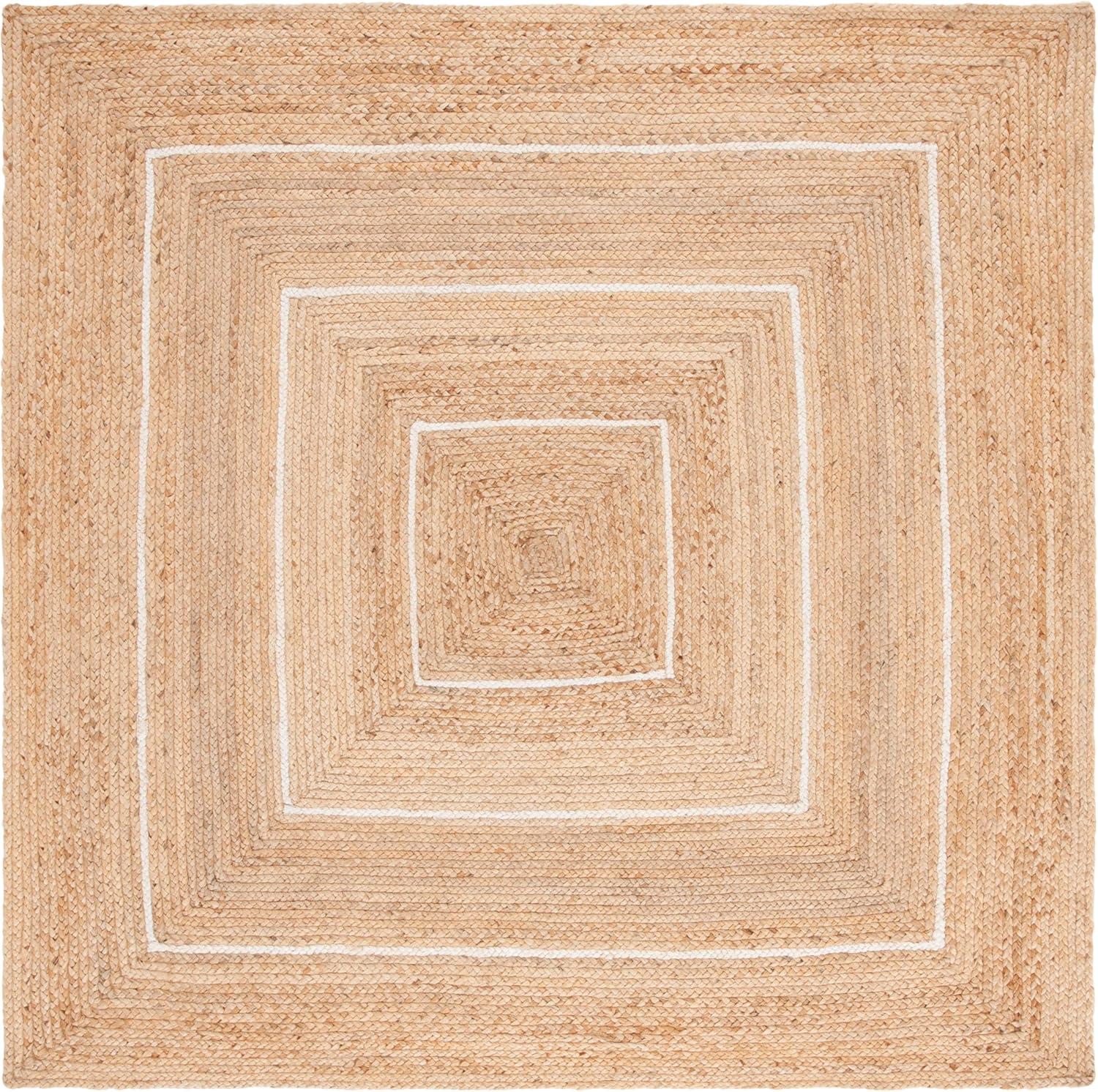 image:imageSAFAVIEH Area Rug 8x10 Natural Fiber Collection Large Natural amp Ivory Handmade Jute Rustic Farmhouse Style Ideal for Living Room Bedroom Dining Space NF892ANaturalIvory