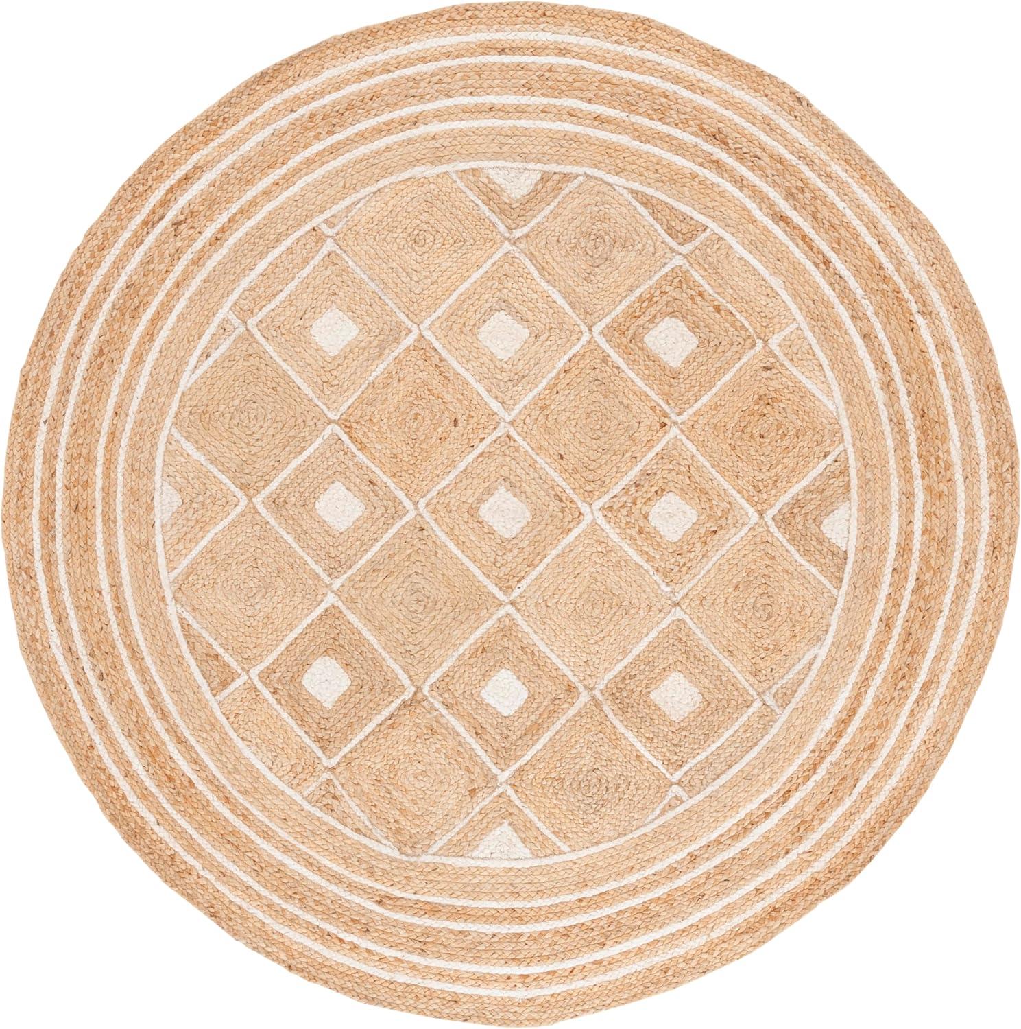 image:imageSAFAVIEH Area Rug 8x10 Natural Fiber Collection Large Natural amp Ivory Handmade Jute Rustic Farmhouse Style Ideal for Living Room Bedroom Dining Space NF893ANaturalIvory