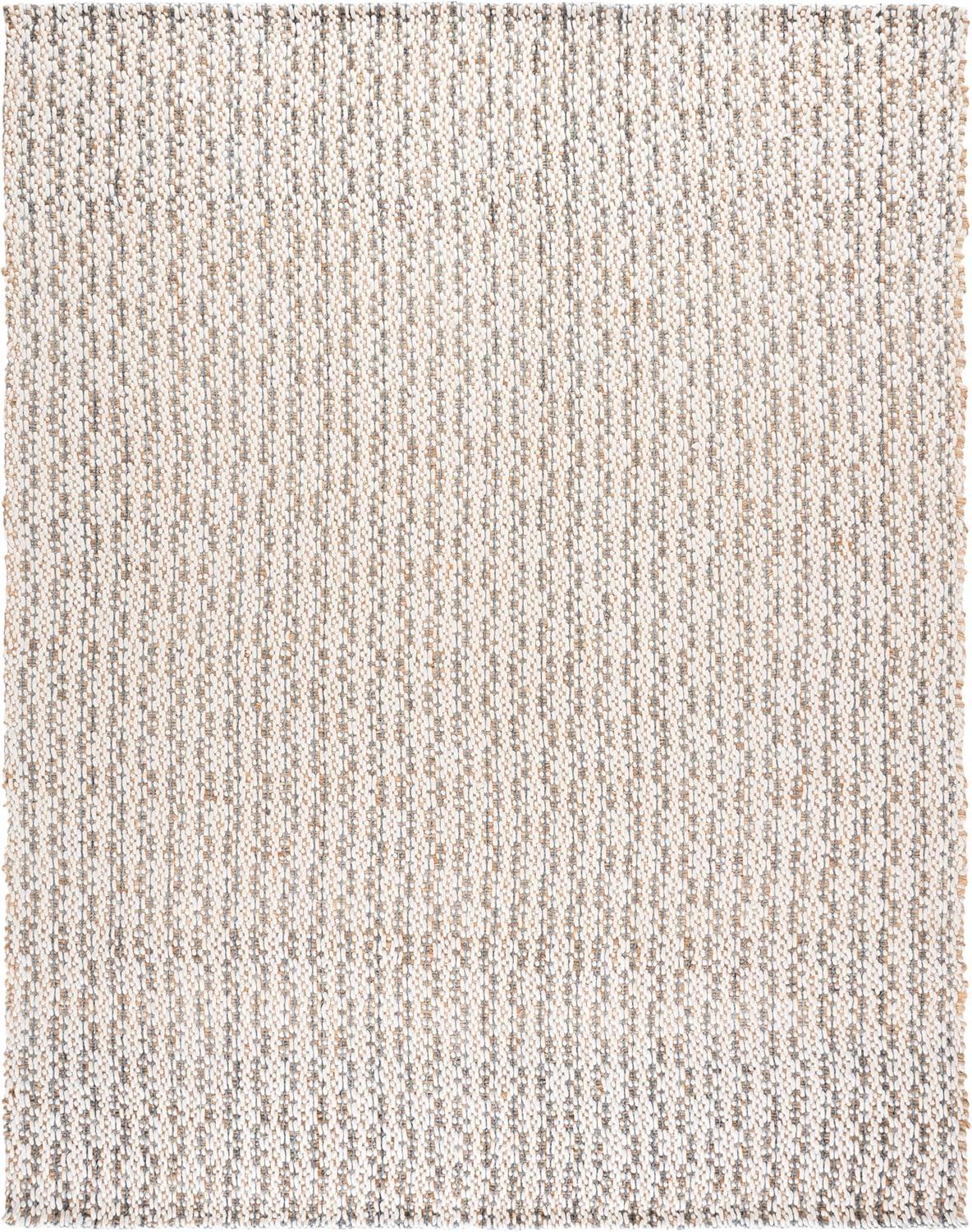image:imageSAFAVIEH Area Rug 8x10 Natural Fiber Collection Large Natural amp Ivory Handmade Jute amp Wool Ideal for Living Room Bedroom Dining Space NFB225ANaturalBlue