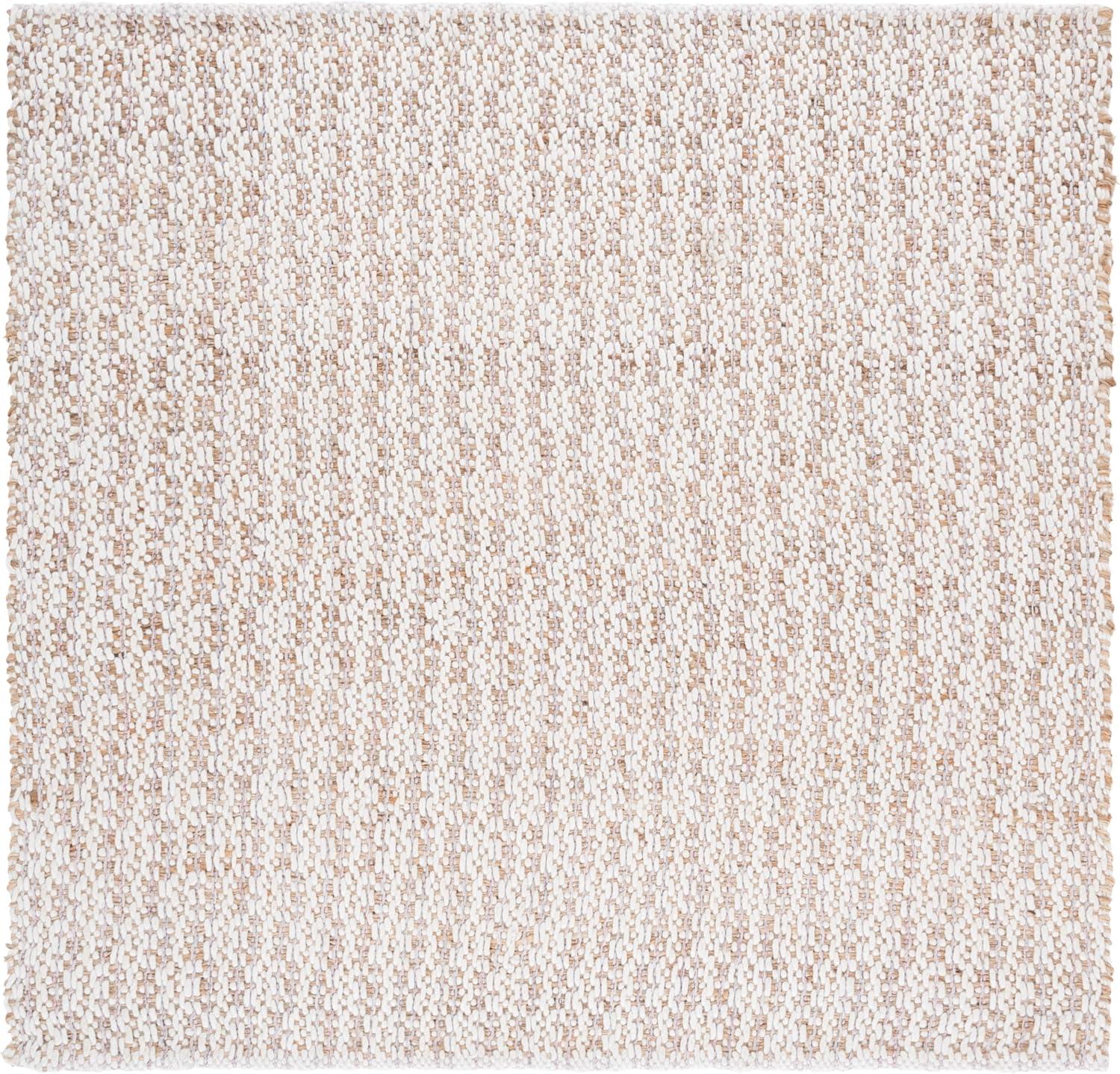 image:imageSAFAVIEH Area Rug 8x10 Natural Fiber Collection Large Natural amp Ivory Handmade Jute amp Wool Ideal for Living Room Bedroom Dining Space NFB225ANaturalPink