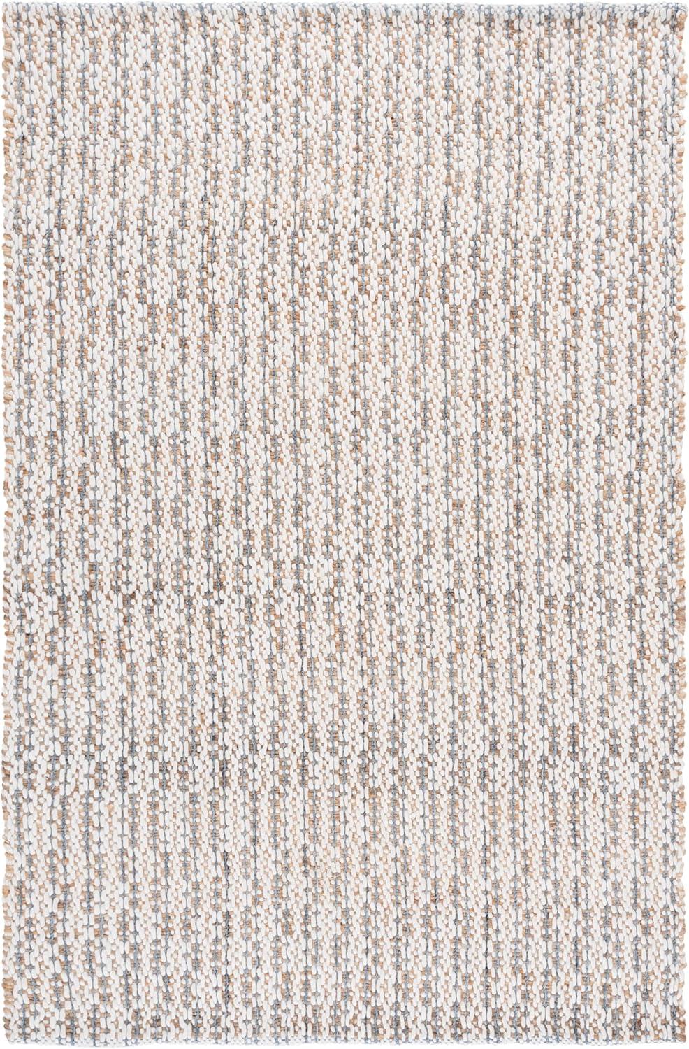 image:imageSAFAVIEH Area Rug 8x10 Natural Fiber Collection Large Natural amp Ivory Handmade Jute amp Wool Ideal for Living Room Bedroom Dining Space NFB225ANaturalBlue