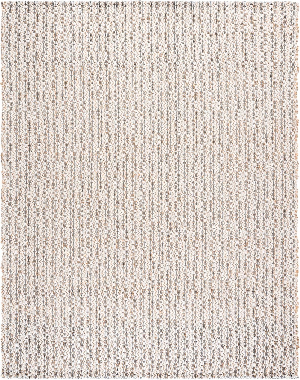image:imageSAFAVIEH Area Rug 8x10 Natural Fiber Collection Large Natural amp Ivory Handmade Jute amp Wool Ideal for Living Room Bedroom Dining Space NFB225ANaturalBlue
