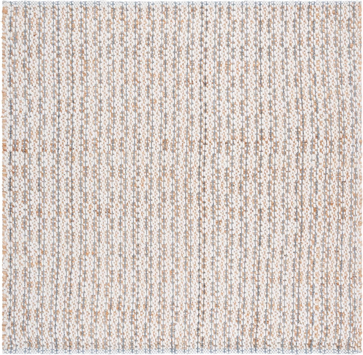image:imageSAFAVIEH Area Rug 8x10 Natural Fiber Collection Large Natural amp Ivory Handmade Jute amp Wool Ideal for Living Room Bedroom Dining Space NFB225ANaturalBlue