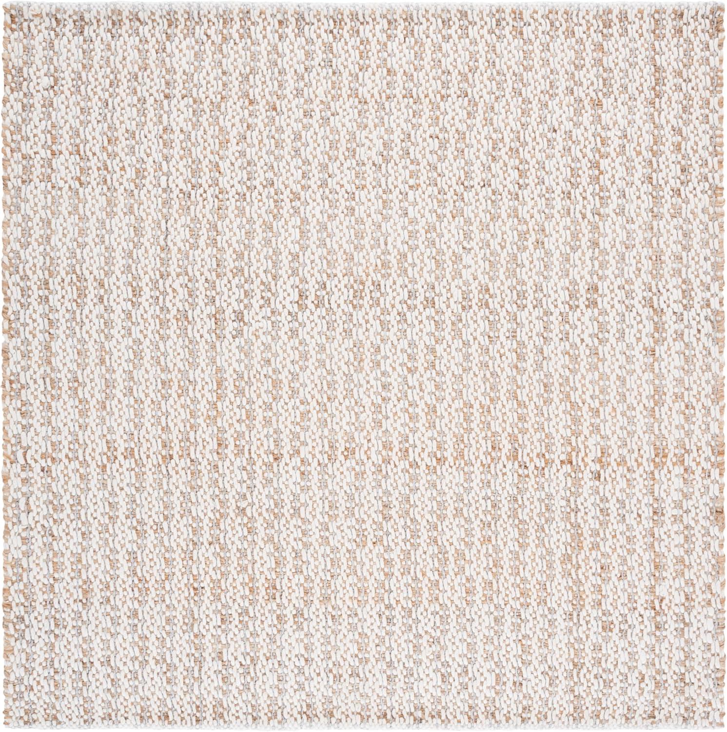 image:imageSAFAVIEH Area Rug 8x10 Natural Fiber Collection Large Natural amp Ivory Handmade Jute amp Wool Ideal for Living Room Bedroom Dining Space NFB225ANaturalSilver