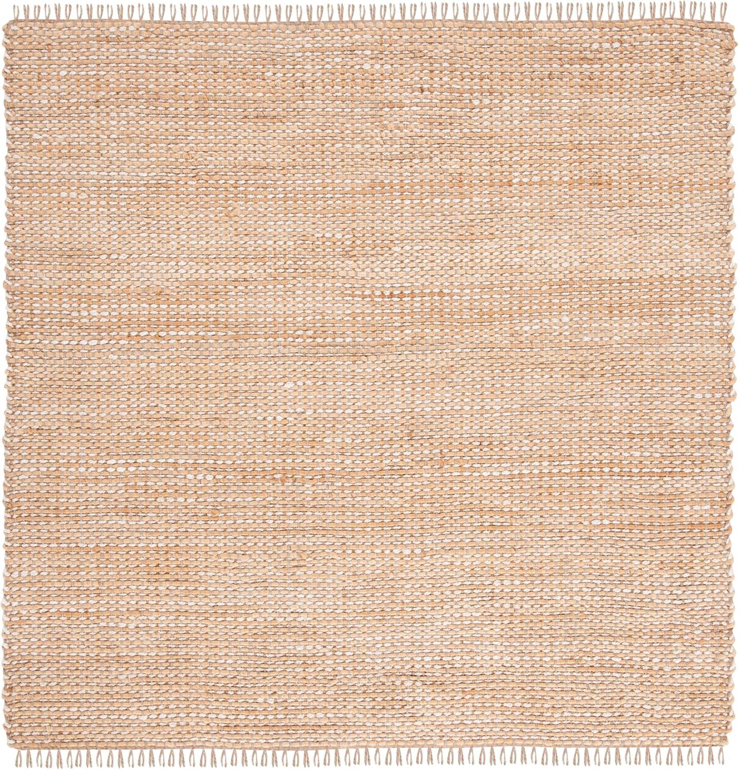 image:imageSAFAVIEH Area Rug 8x10 Natural Fiber Collection Large Natural amp Ivory Handmade Wool Farmhouse Style Ideal for Living Room Bedroom Dining Space NF816ANaturalIvory