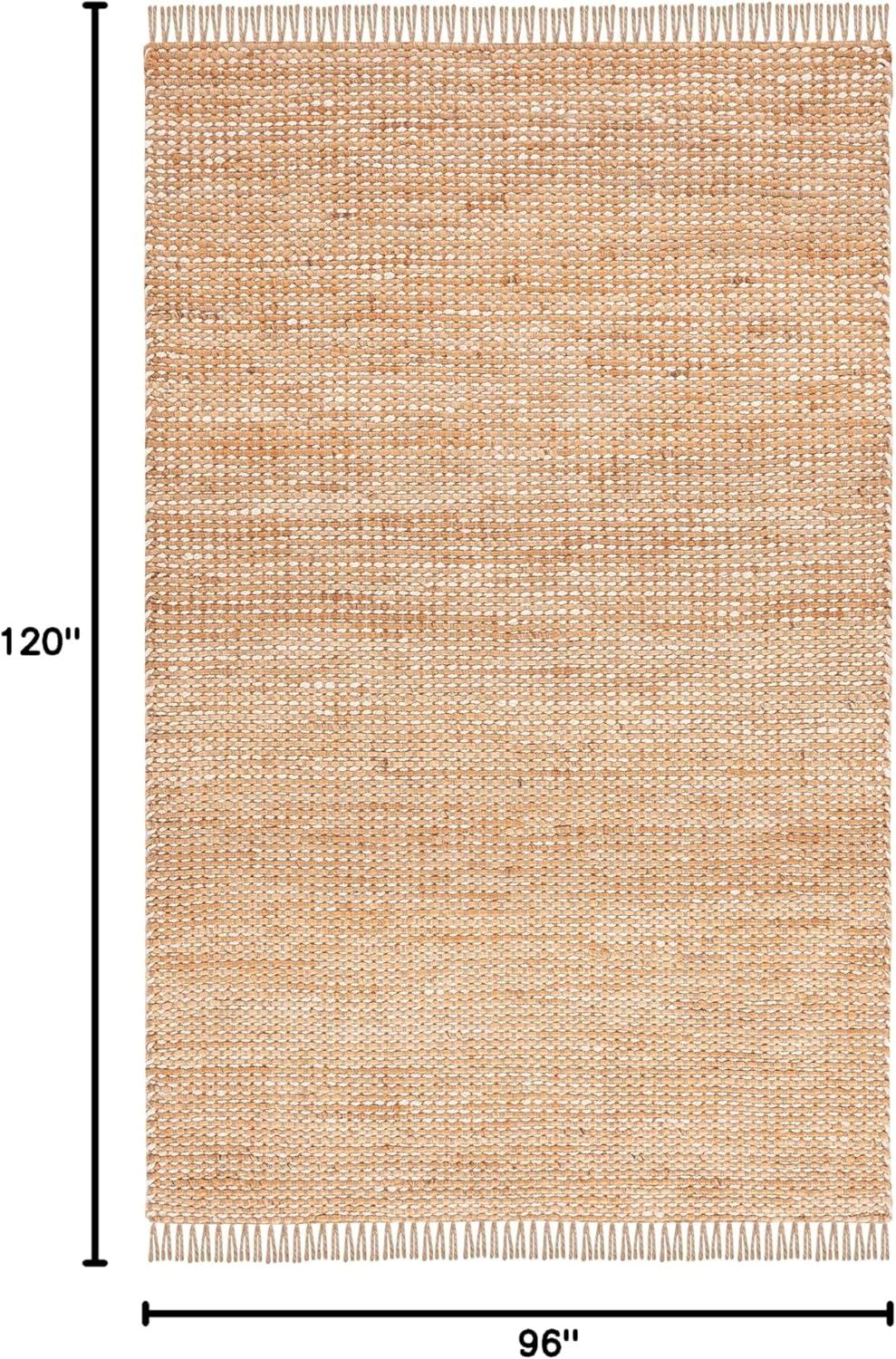 image:imageSAFAVIEH Area Rug 8x10 Natural Fiber Collection Large Natural amp Ivory Handmade Wool Farmhouse Style Ideal for Living Room Bedroom Dining Space NF816ANaturalIvory