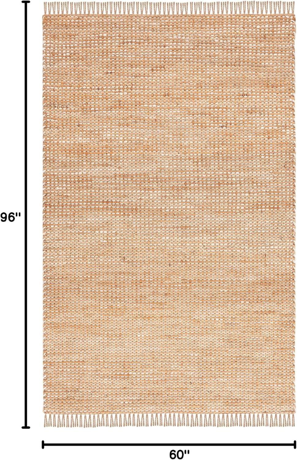 image:imageSAFAVIEH Area Rug 8x10 Natural Fiber Collection Large Natural amp Ivory Handmade Wool Farmhouse Style Ideal for Living Room Bedroom Dining Space NF816ANaturalIvory