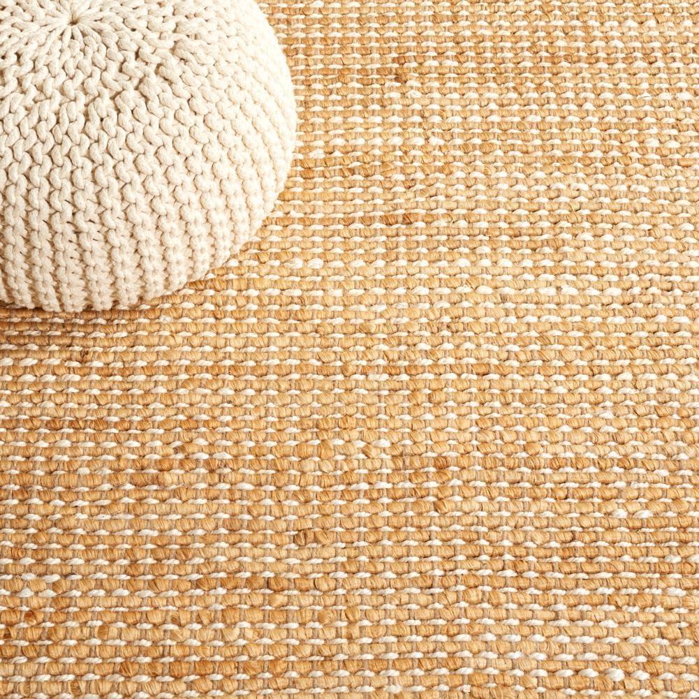 image:imageSAFAVIEH Area Rug 8x10 Natural Fiber Collection Large Natural amp Ivory Handmade Wool Farmhouse Style Ideal for Living Room Bedroom Dining Space NF816ANaturalIvory