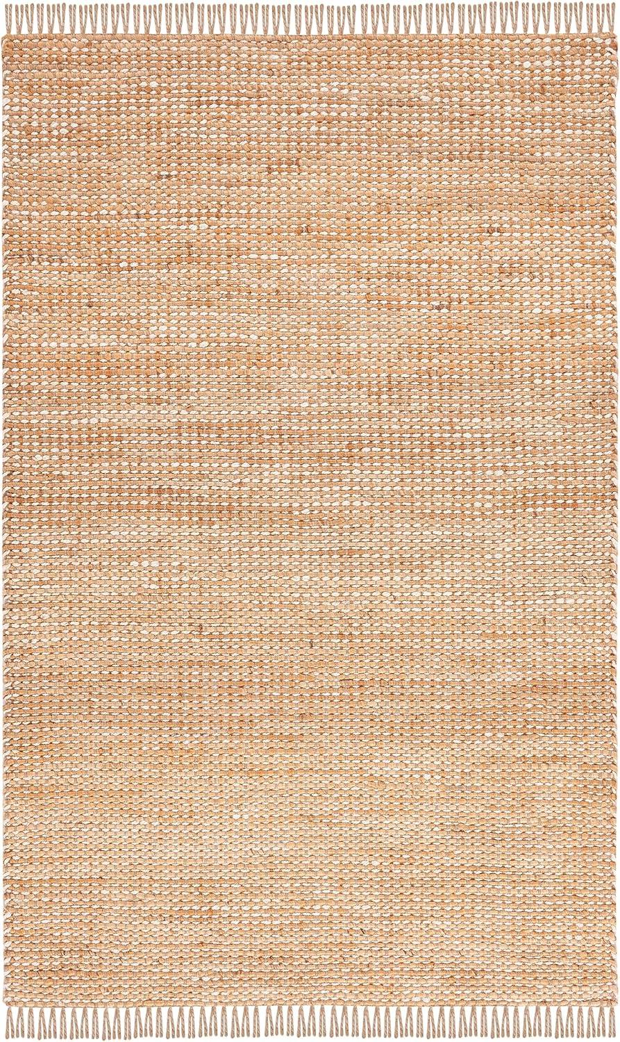 image:imageSAFAVIEH Area Rug 8x10 Natural Fiber Collection Large Natural amp Ivory Handmade Wool Farmhouse Style Ideal for Living Room Bedroom Dining Space NF816ANaturalIvory