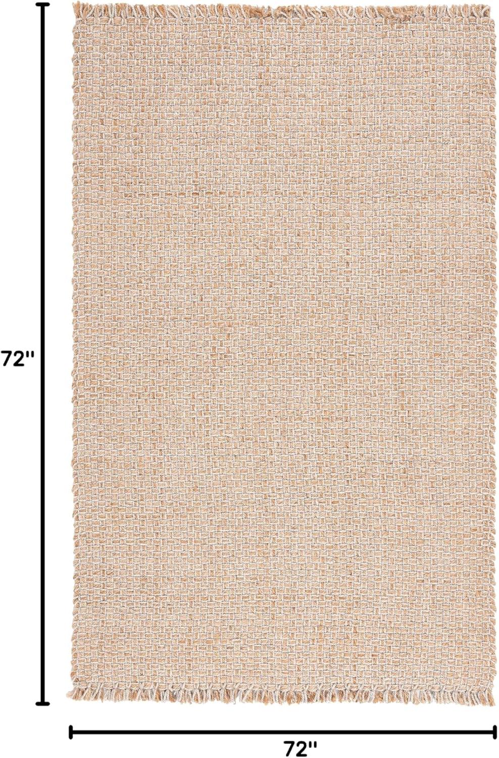 image:imageSAFAVIEH Area Rug 8x10 Natural Fiber Collection Large Natural amp Ivory Handmade Wool amp Jute Farmhouse Style Ideal for Living Room Bedroom Dining Space NF818ANaturalIvory