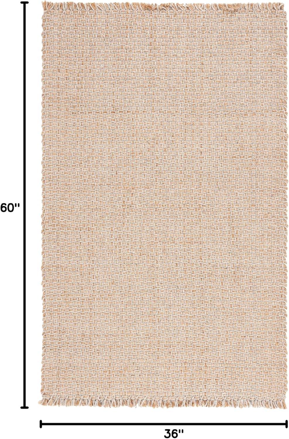 image:imageSAFAVIEH Area Rug 8x10 Natural Fiber Collection Large Natural amp Ivory Handmade Wool amp Jute Farmhouse Style Ideal for Living Room Bedroom Dining Space NF818ANaturalIvory