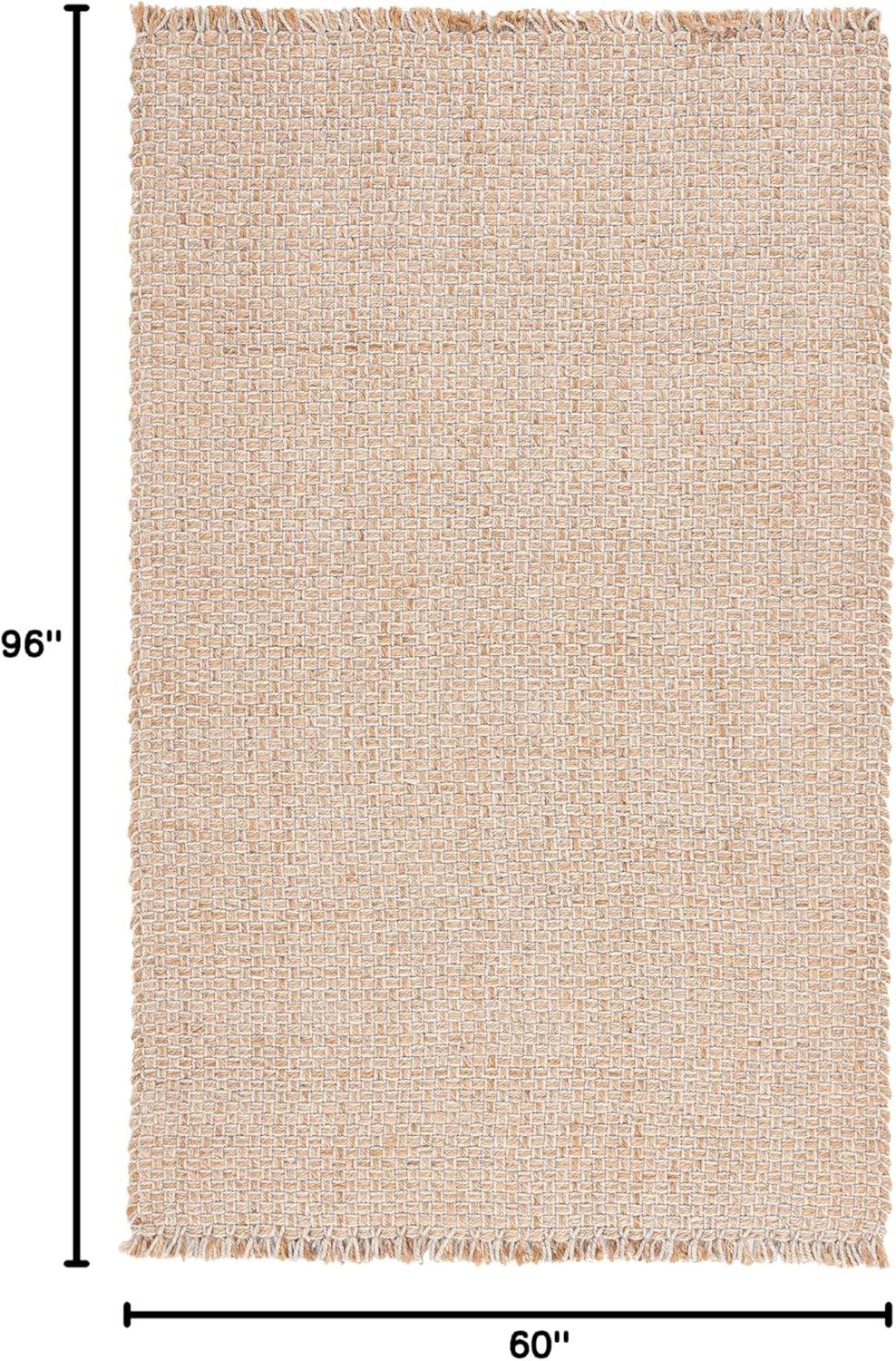 image:imageSAFAVIEH Area Rug 8x10 Natural Fiber Collection Large Natural amp Ivory Handmade Wool amp Jute Farmhouse Style Ideal for Living Room Bedroom Dining Space NF818ANaturalIvory