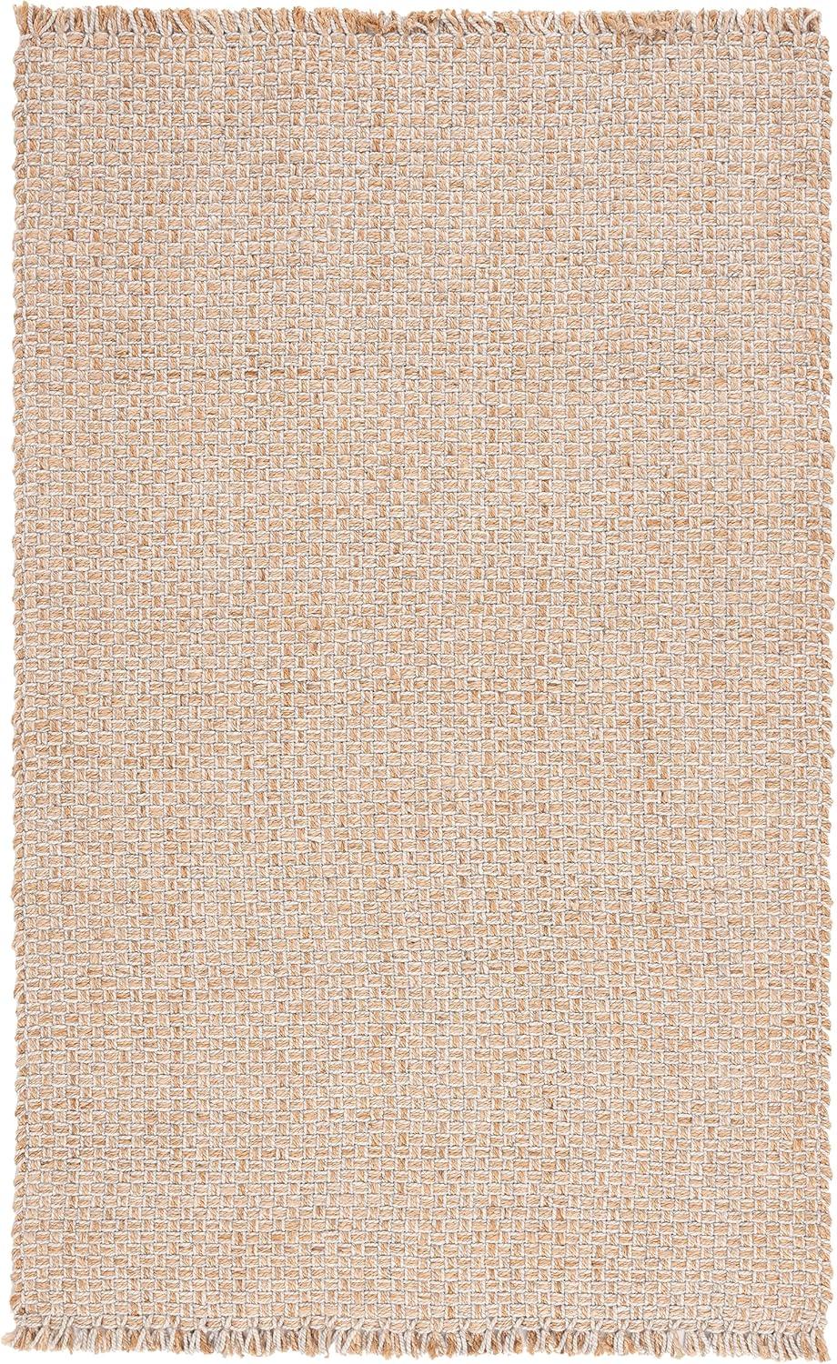 image:imageSAFAVIEH Area Rug 8x10 Natural Fiber Collection Large Natural amp Ivory Handmade Wool amp Jute Farmhouse Style Ideal for Living Room Bedroom Dining Space NF818ANaturalIvory