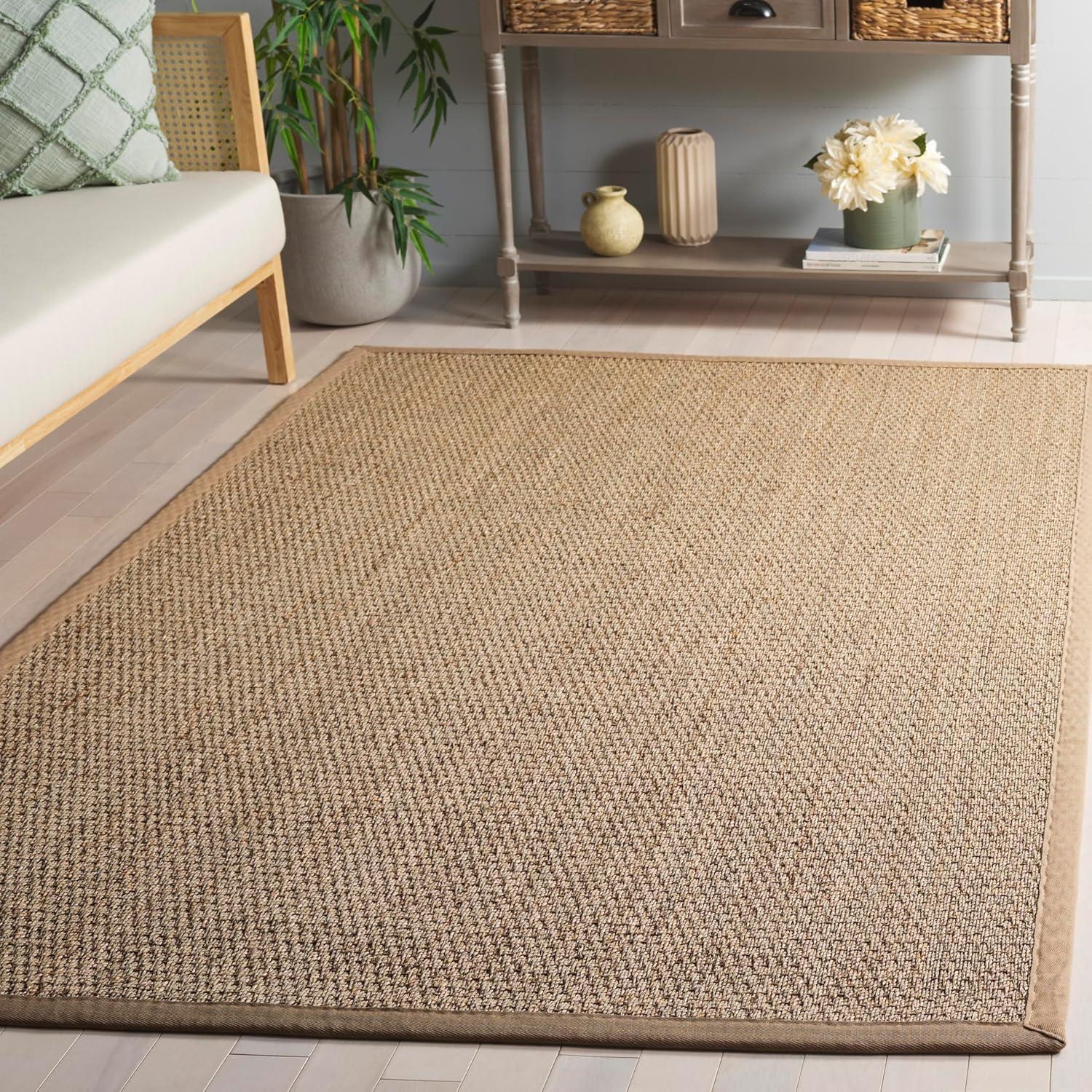 image:imageSAFAVIEH Area Rug 8x10 Natural Fiber Collection Large Natural amp Ivory Seagrass Ideal for Living Room Bedroom Dining Space NF111JNaturalBeige