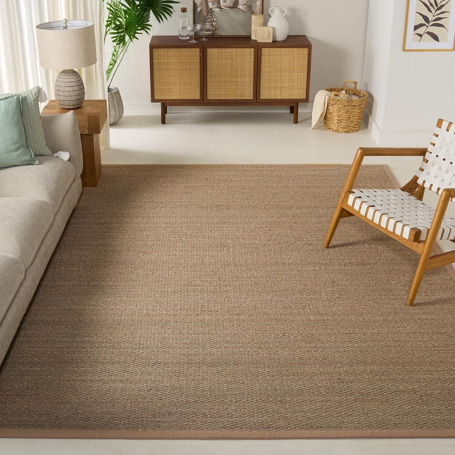 image:imageSAFAVIEH Area Rug 8x10 Natural Fiber Collection Large Natural amp Ivory Seagrass Ideal for Living Room Bedroom Dining Space NF111JNaturalBeige