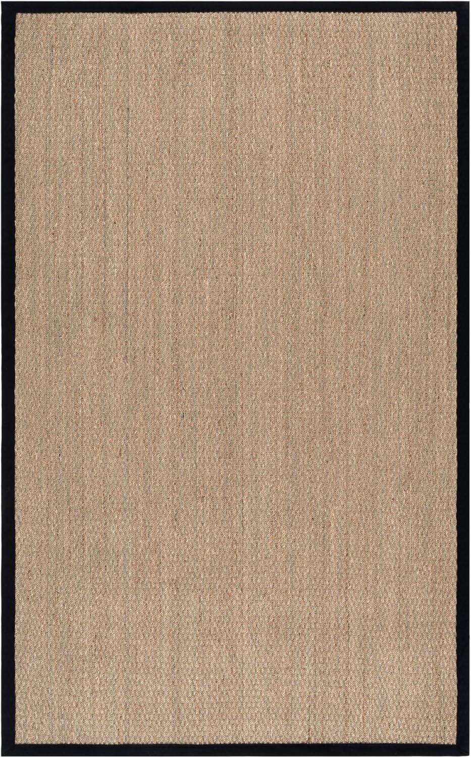 image:imageSAFAVIEH Area Rug 8x10 Natural Fiber Collection Large Natural amp Ivory Seagrass Ideal for Living Room Bedroom Dining Space NF111JNaturalBlack