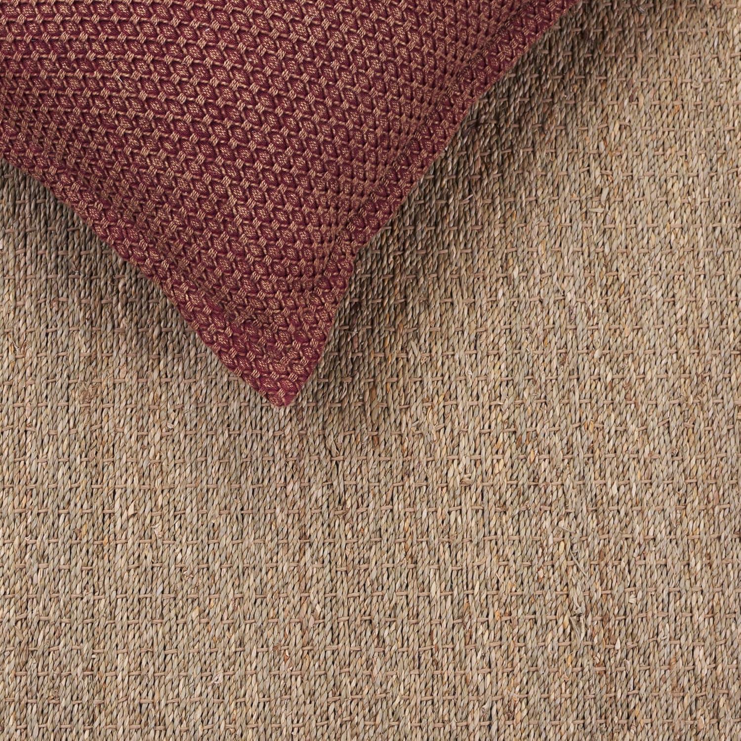image:imageSAFAVIEH Area Rug 8x10 Natural Fiber Collection Large Natural amp Ivory Seagrass Ideal for Living Room Bedroom Dining Space NF111JNaturalBlack
