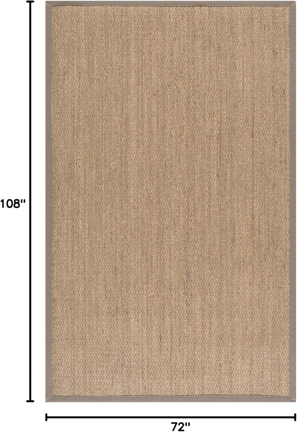 image:imageSAFAVIEH Area Rug 8x10 Natural Fiber Collection Large Natural amp Ivory Seagrass Ideal for Living Room Bedroom Dining Space NF111JNaturalGrey