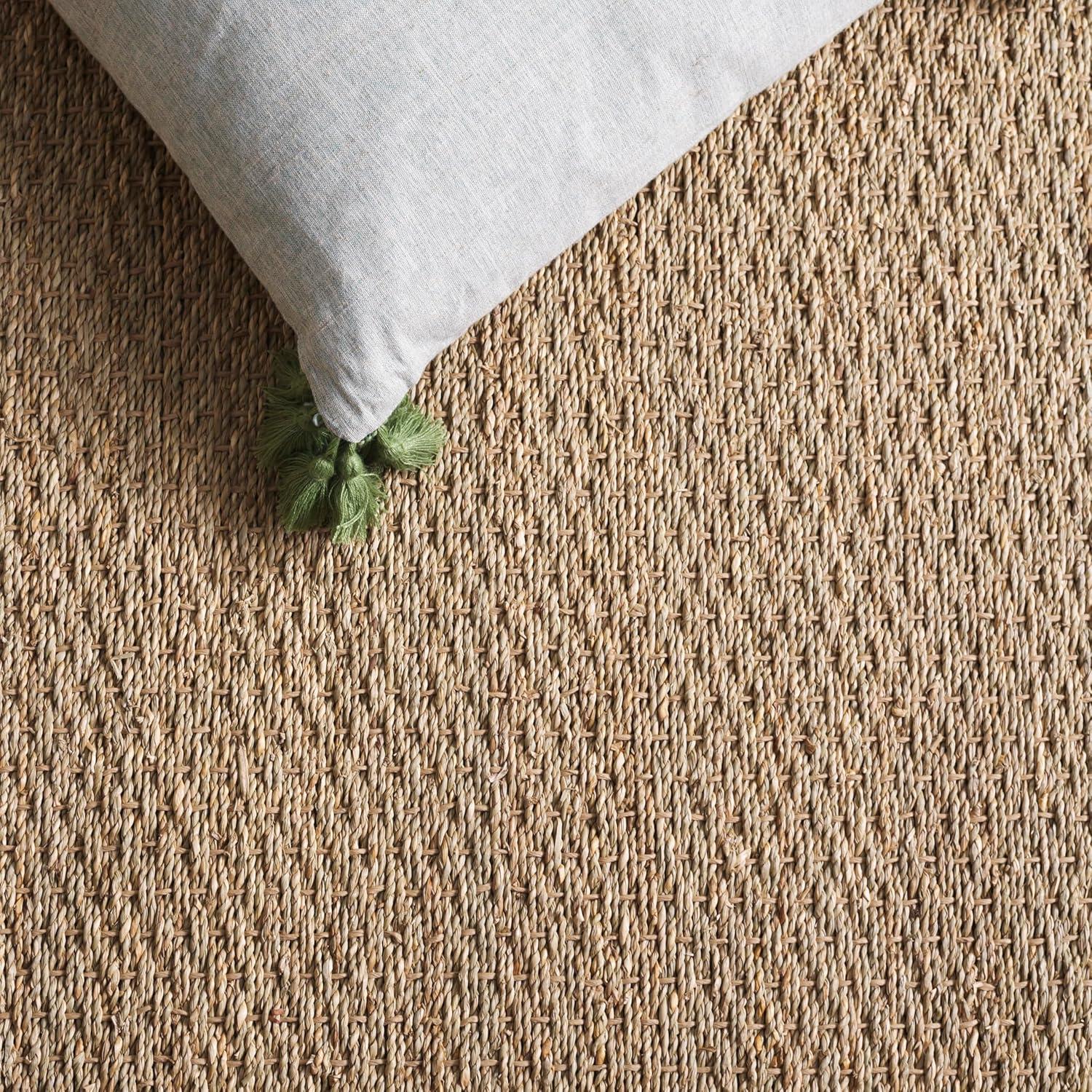 image:imageSAFAVIEH Area Rug 8x10 Natural Fiber Collection Large Natural amp Ivory Seagrass Ideal for Living Room Bedroom Dining Space NF111JNaturalGrey