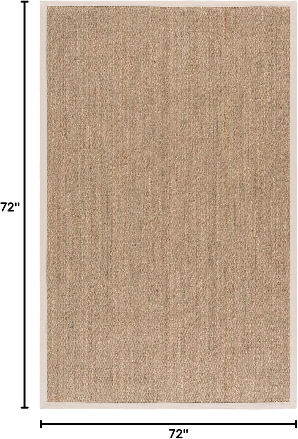 image:imageSAFAVIEH Area Rug 8x10 Natural Fiber Collection Large Natural amp Ivory Seagrass Ideal for Living Room Bedroom Dining Space NF111JNaturalIvory