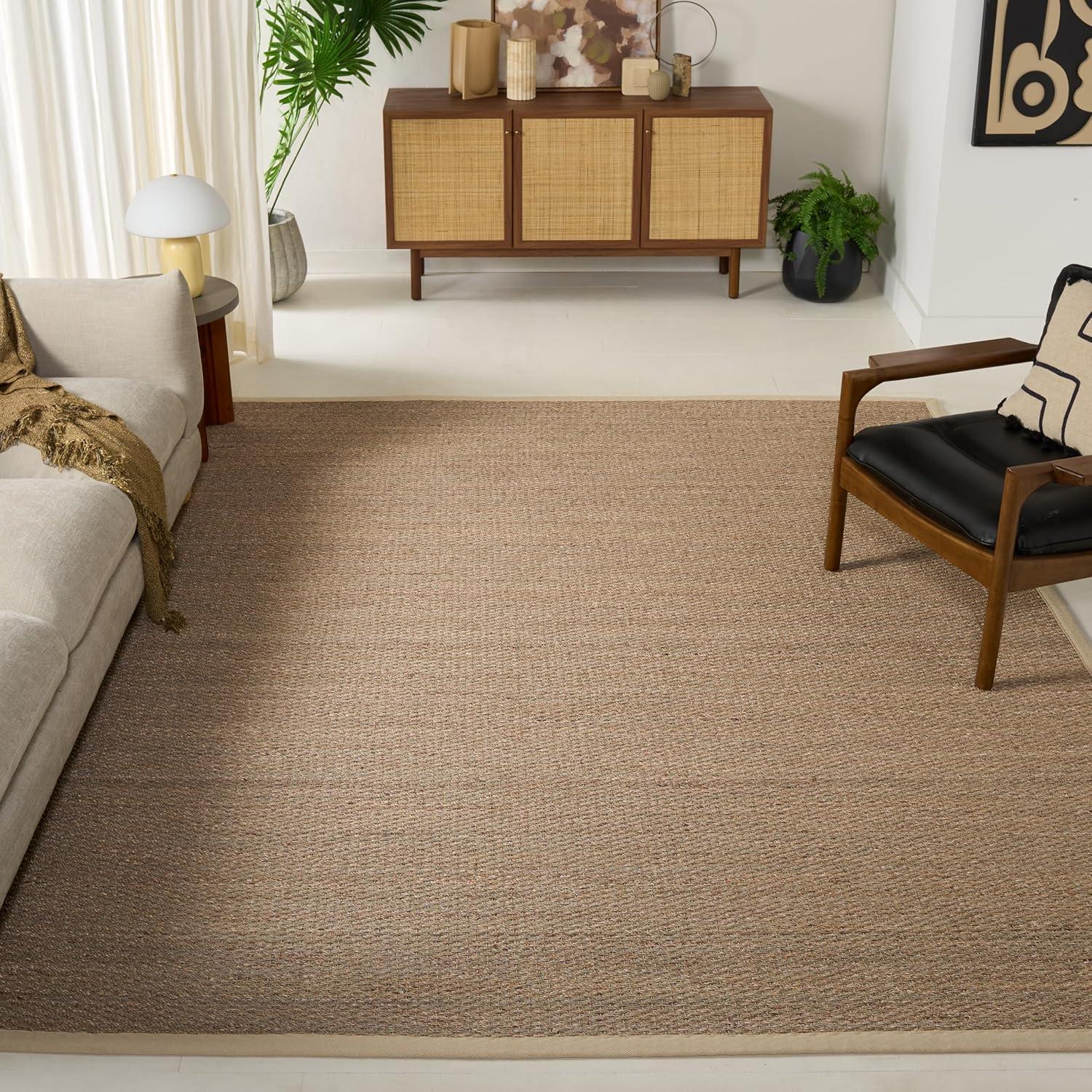 image:imageSAFAVIEH Area Rug 8x10 Natural Fiber Collection Large Natural amp Ivory Seagrass Ideal for Living Room Bedroom Dining Space NF111JNaturalIvory