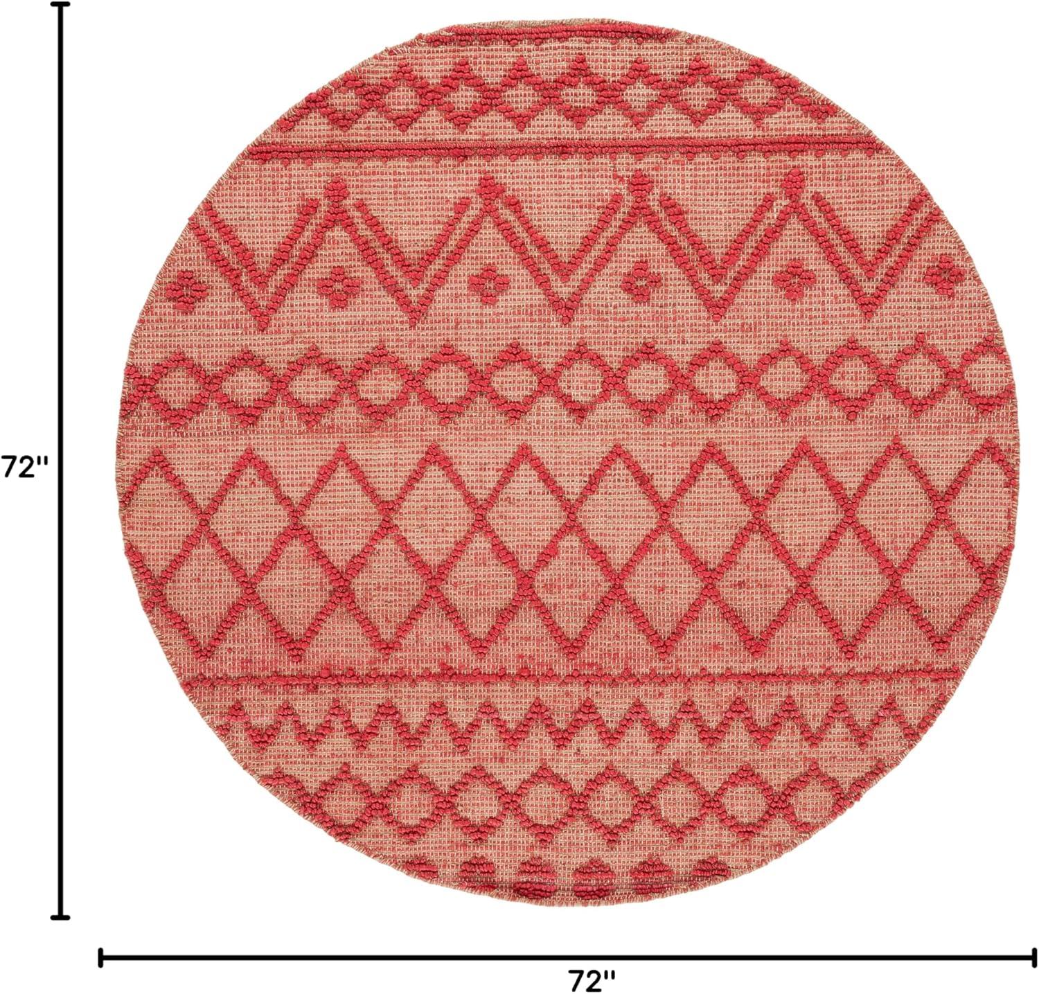 image:imageSAFAVIEH Area Rug 8x10 Natural Fiber Collection Large Red amp Natural Handmade Jute Rustic Farmhouse Style Ideal for Living Room Bedroom Dining Space NF219QRedNatural