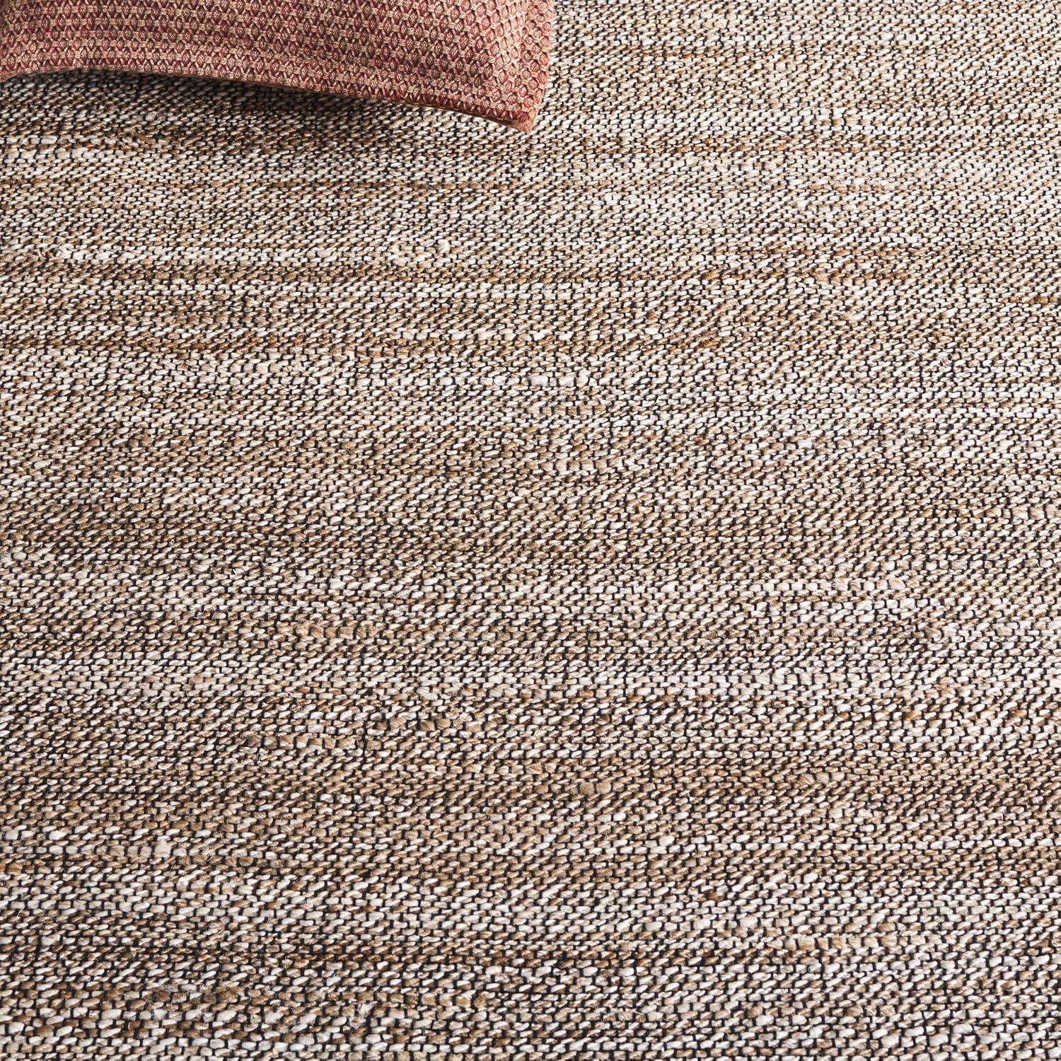 image:imageSAFAVIEH Area Rug 8x10 Natural Fiber Collection Large Taupe amp Bleach Flat Weave Jute Ideal for Living Room Bedroom Dining Space NF865ETaupeBleach