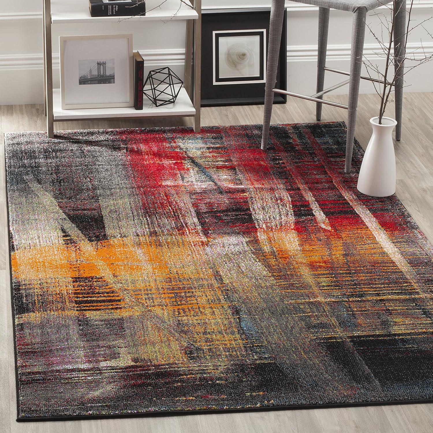 image:imageSAFAVIEH Area Rug 8x10 Porcello Collection Large Multi Modern Abstract Design NonShedding amp Easy Cleaning Ideal for Living Room Bedroom Office Dining Space PRL6936AMulti Color