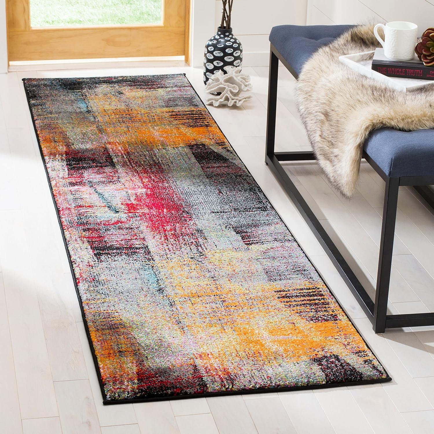 image:imageSAFAVIEH Area Rug 8x10 Porcello Collection Large Multi Modern Abstract Design NonShedding amp Easy Cleaning Ideal for Living Room Bedroom Office Dining Space PRL6936AMulti Color