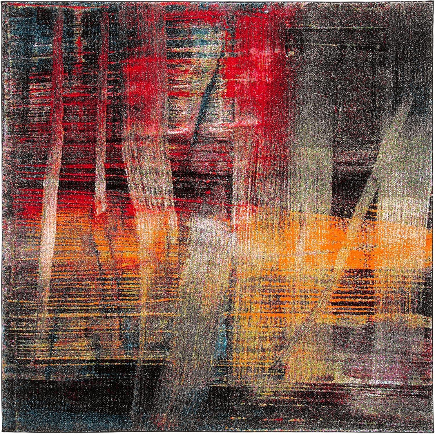 image:imageSAFAVIEH Area Rug 8x10 Porcello Collection Large Multi Modern Abstract Design NonShedding amp Easy Cleaning Ideal for Living Room Bedroom Office Dining Space PRL6936AMulti Color