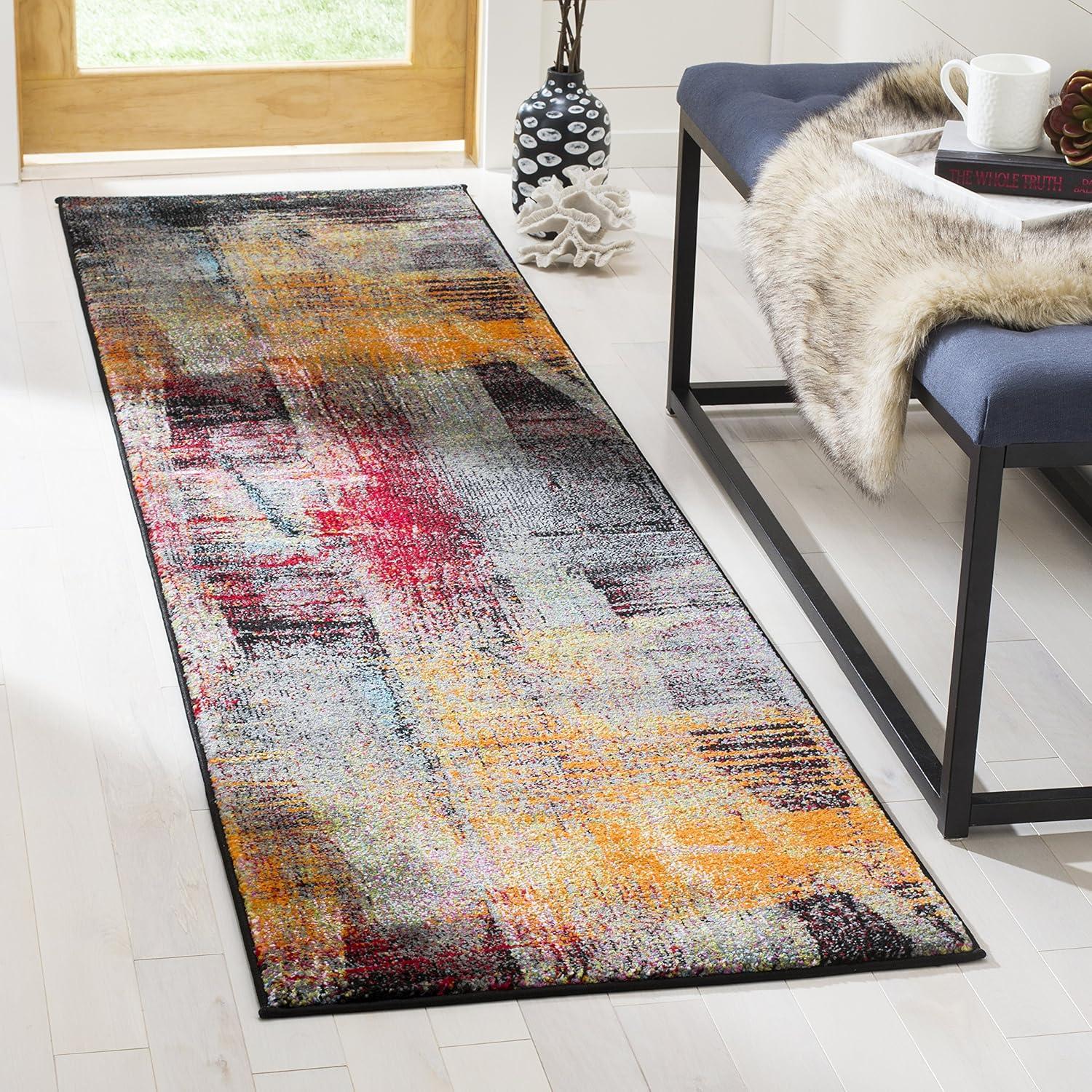 image:imageSAFAVIEH Area Rug 8x10 Porcello Collection Large Multi Modern Abstract Design NonShedding amp Easy Cleaning Ideal for Living Room Bedroom Office Dining Space PRL6936AMulti Color