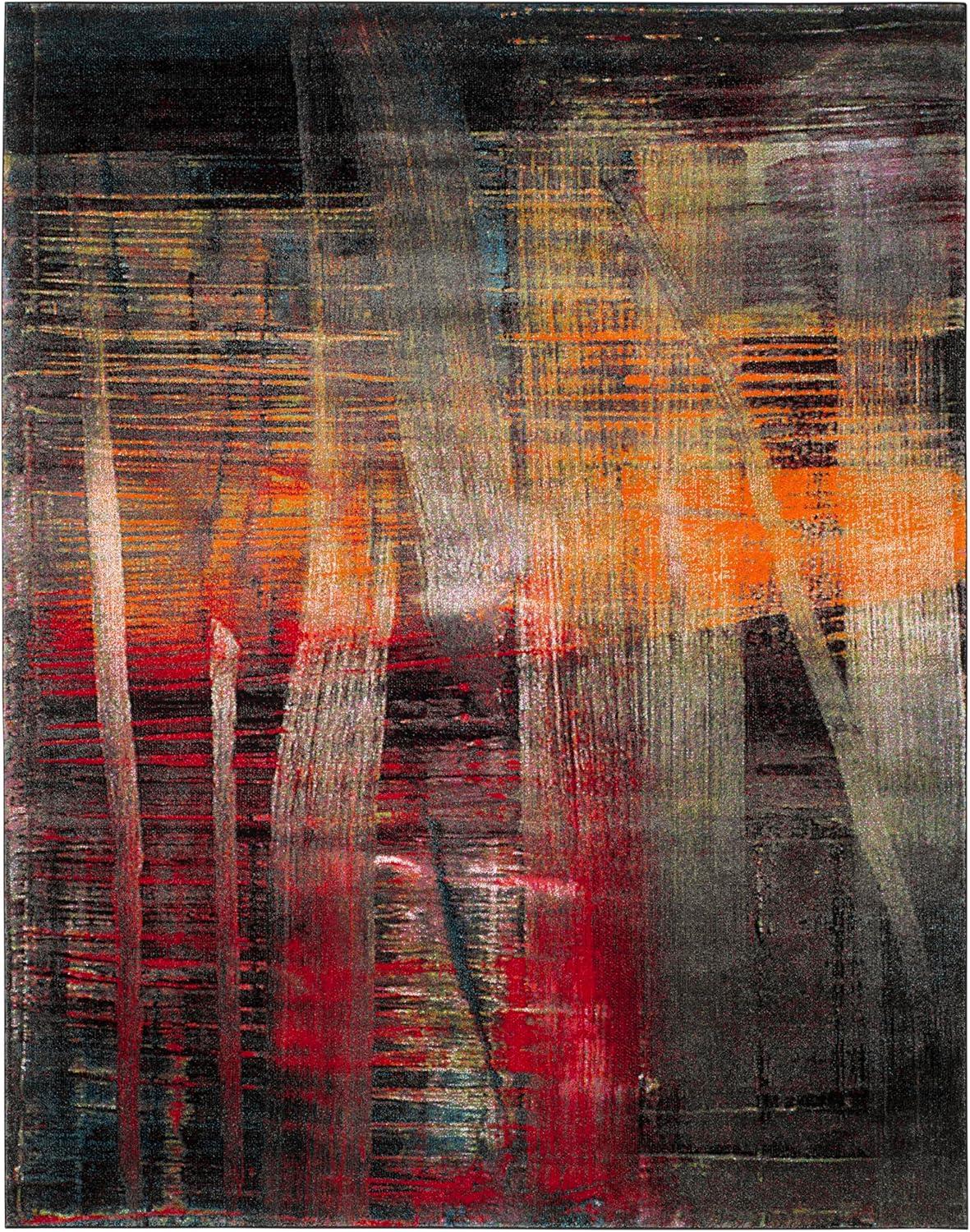 image:imageSAFAVIEH Area Rug 8x10 Porcello Collection Large Multi Modern Abstract Design NonShedding amp Easy Cleaning Ideal for Living Room Bedroom Office Dining Space PRL6936AMulti Color
