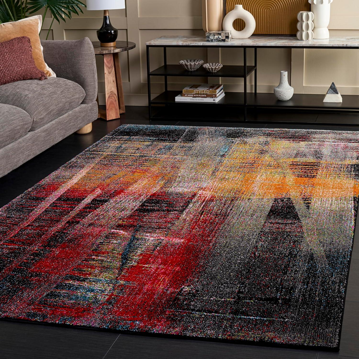 image:imageSAFAVIEH Area Rug 8x10 Porcello Collection Large Multi Modern Abstract Design NonShedding amp Easy Cleaning Ideal for Living Room Bedroom Office Dining Space PRL6936AMulti Color