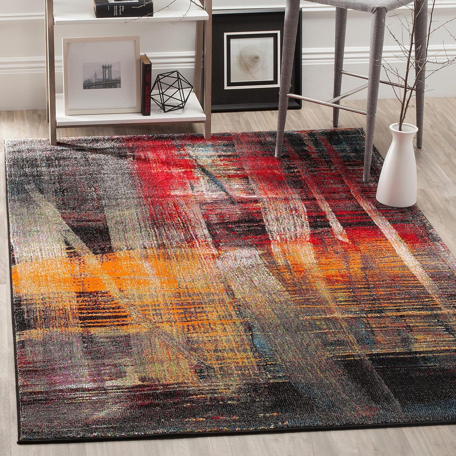 image:imageSAFAVIEH Area Rug 8x10 Porcello Collection Large Multi Modern Abstract Design NonShedding amp Easy Cleaning Ideal for Living Room Bedroom Office Dining Space PRL6936AMulti Color
