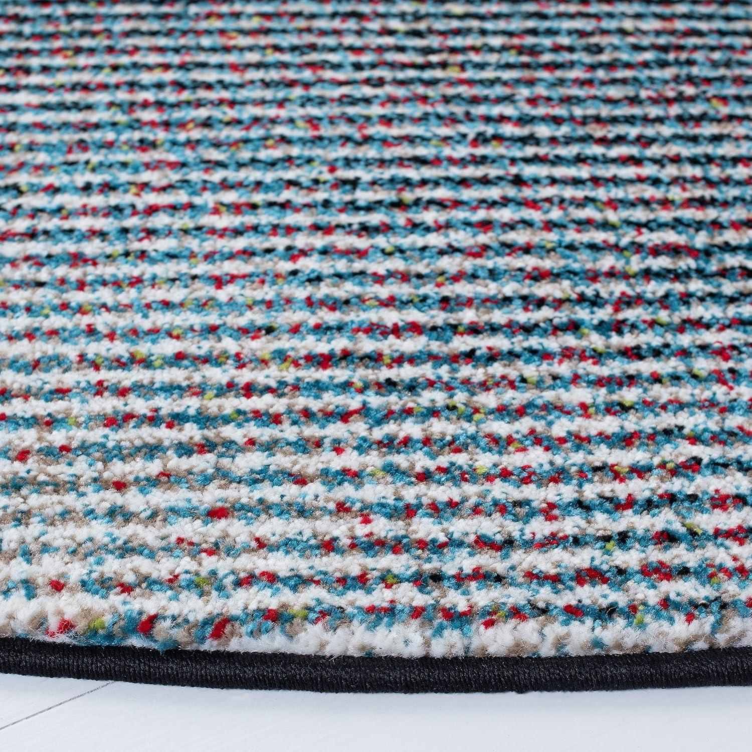 image:imageSAFAVIEH Hollywood Collection Area Rug 9 x 12 Beige amp Blue MidCentury Modern Design NonShedding amp Easy Care Ideal for High Traffic Areas in Living Room Bedroom HLW715BBeigeBlue