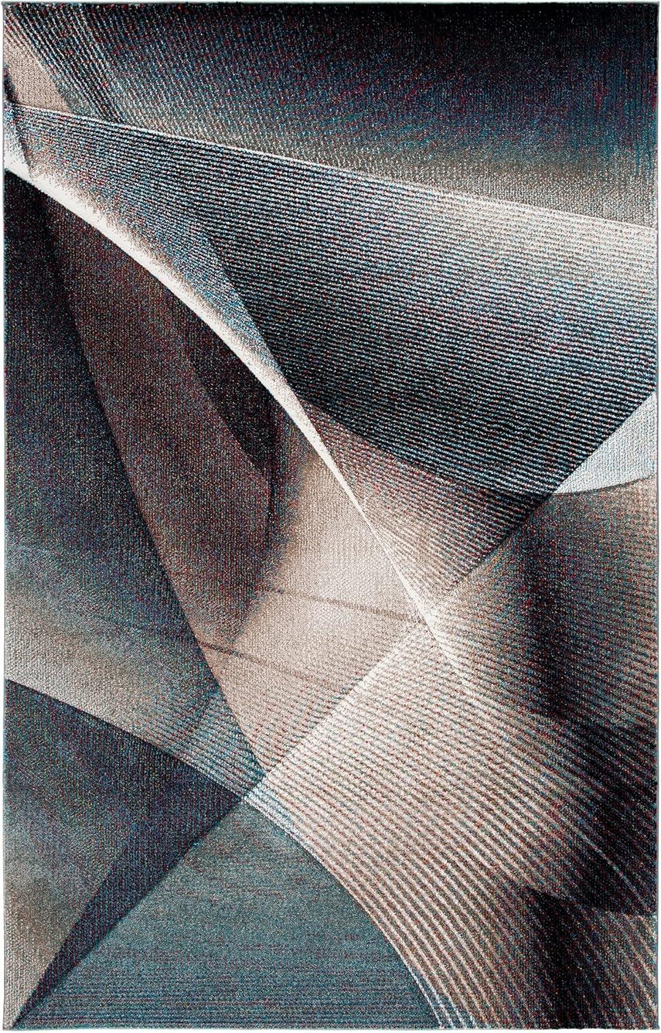 image:imageSAFAVIEH Hollywood Collection Area Rug 9 x 12 Beige amp Blue MidCentury Modern Design NonShedding amp Easy Care Ideal for High Traffic Areas in Living Room Bedroom HLW715BBeigeBlue