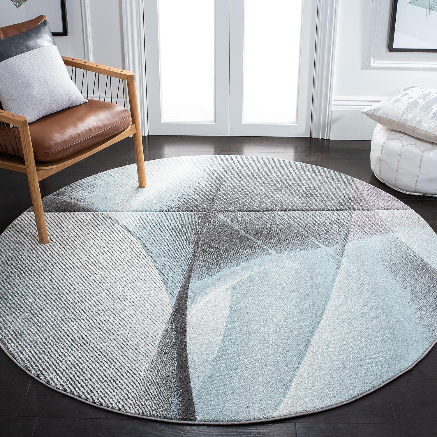 image:imageSAFAVIEH Hollywood Collection Area Rug 9 x 12 Beige amp Blue MidCentury Modern Design NonShedding amp Easy Care Ideal for High Traffic Areas in Living Room Bedroom HLW715BGreyLight Blue