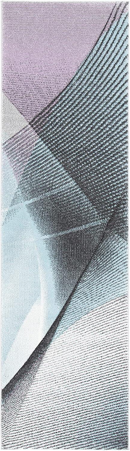 image:imageSAFAVIEH Hollywood Collection Area Rug 9 x 12 Beige amp Blue MidCentury Modern Design NonShedding amp Easy Care Ideal for High Traffic Areas in Living Room Bedroom HLW715BGreyLight Blue